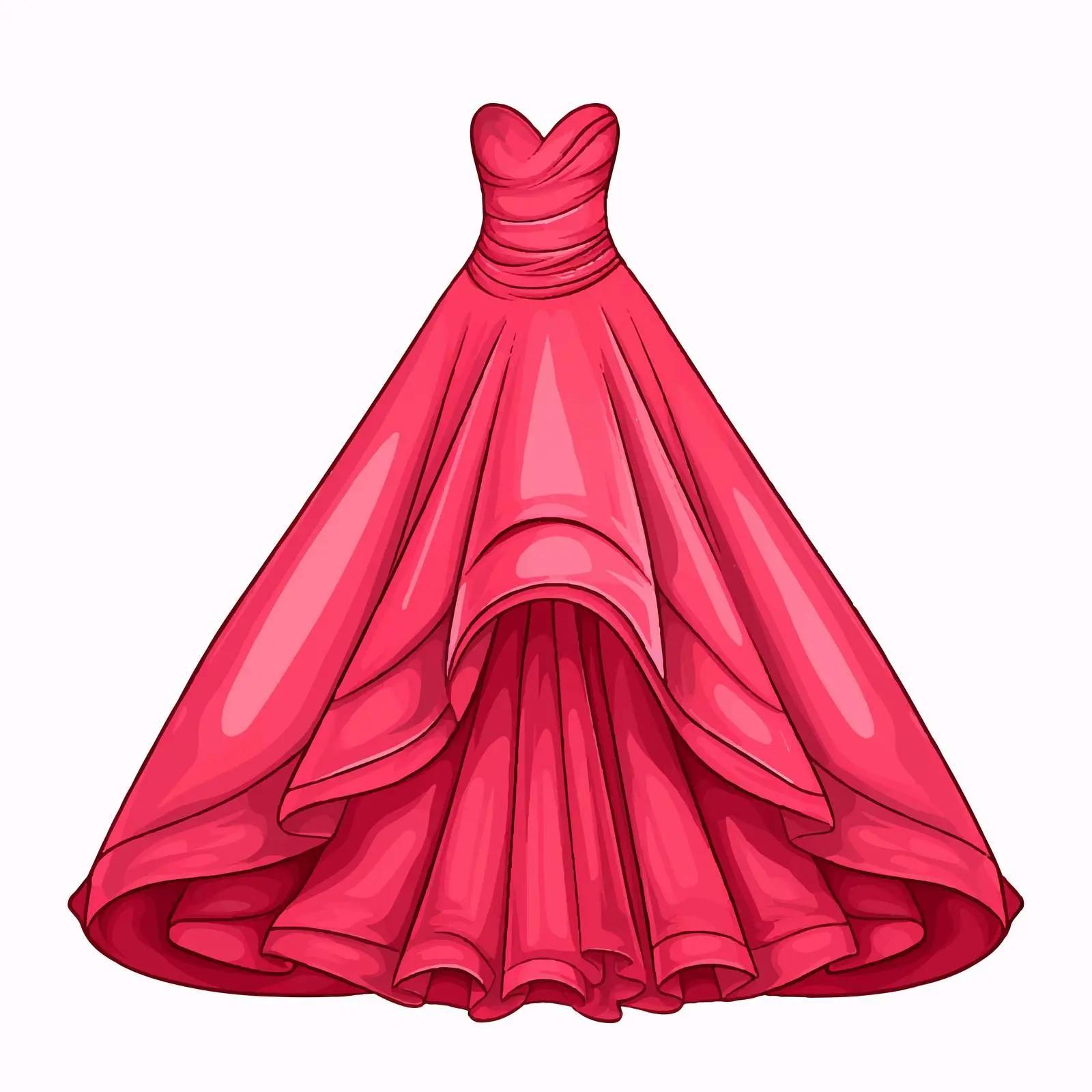 Elegant Gown Vector Illustration on White Background — free download from Dotvec