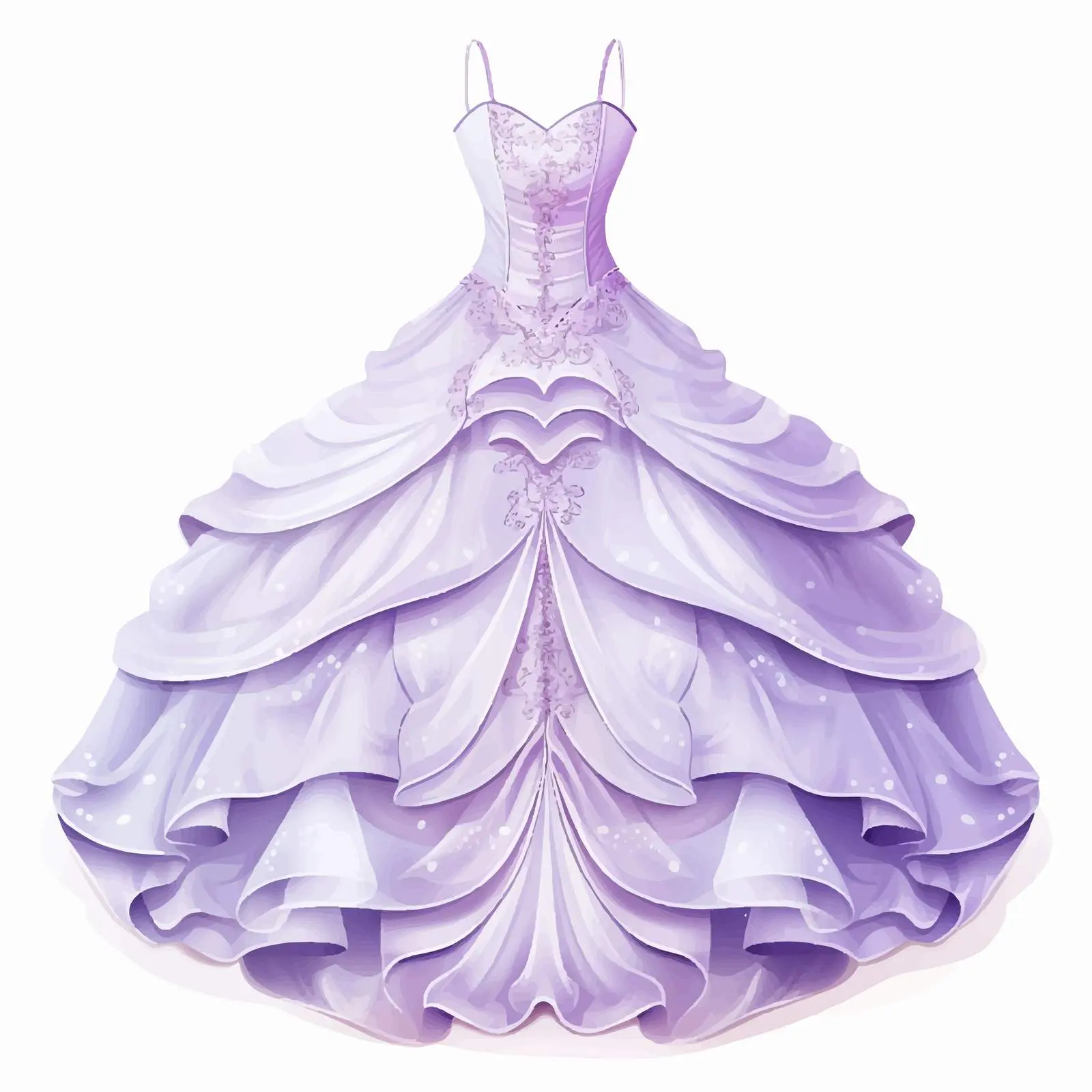 Elegant Gown Vector Illustration on White Background — free download from Dotvec