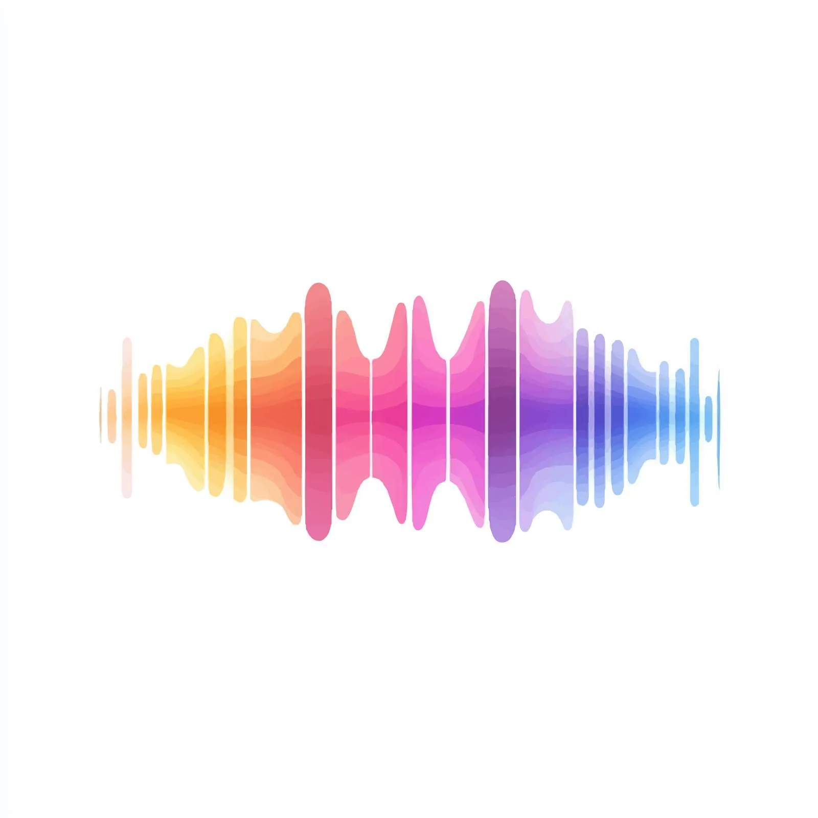Colorful Gradient Sound Wave Vector Illustration – free recording image from Dotvec