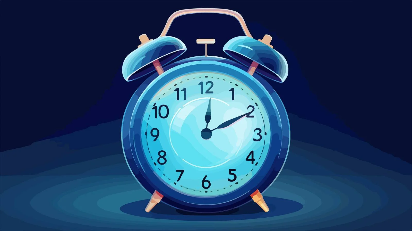 Gradient Alarm Clock Cartoon Illustration — free download from Dotvec