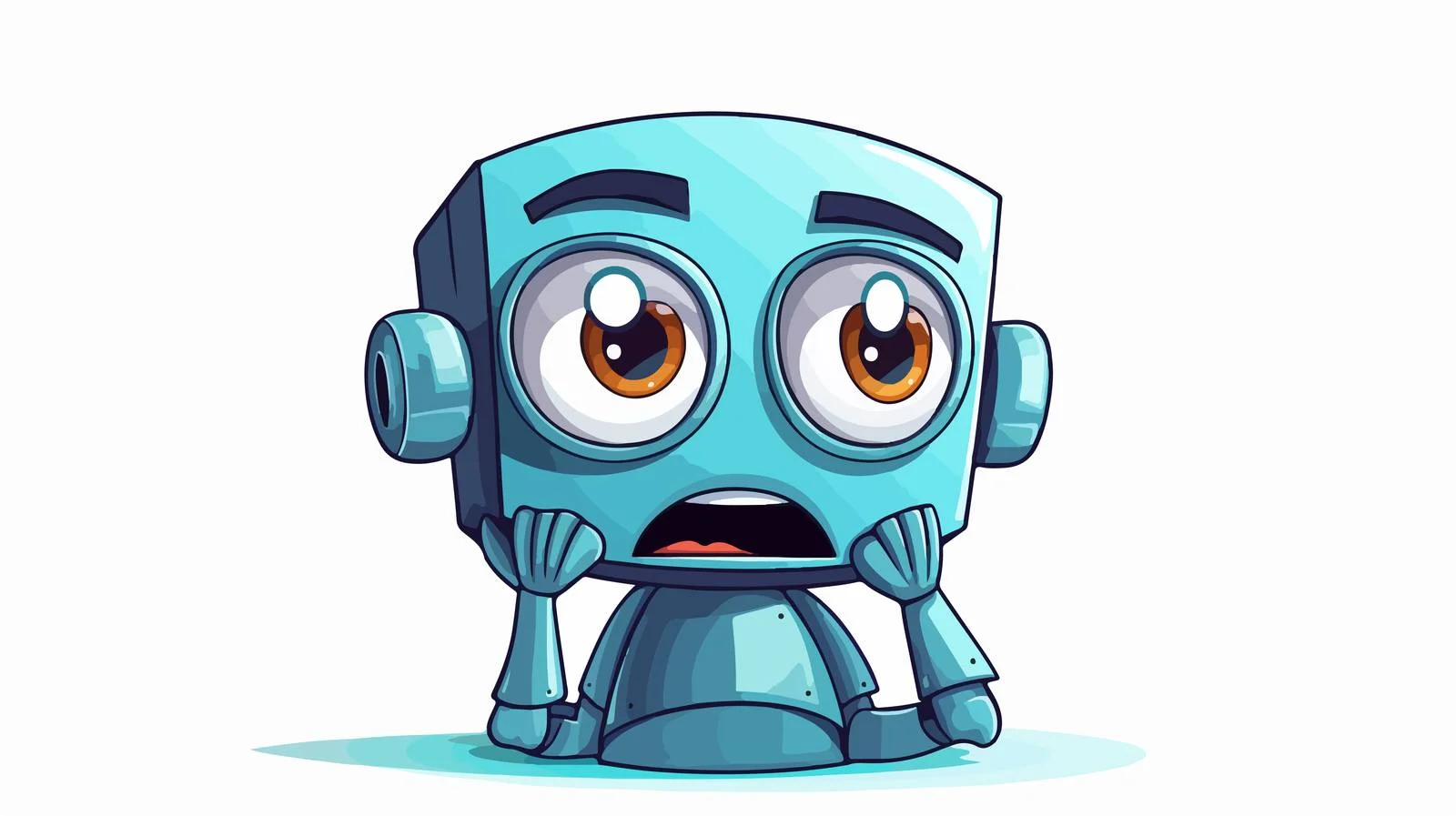 Annoyed Robot Cartoon Illustration — free download from Dotvec