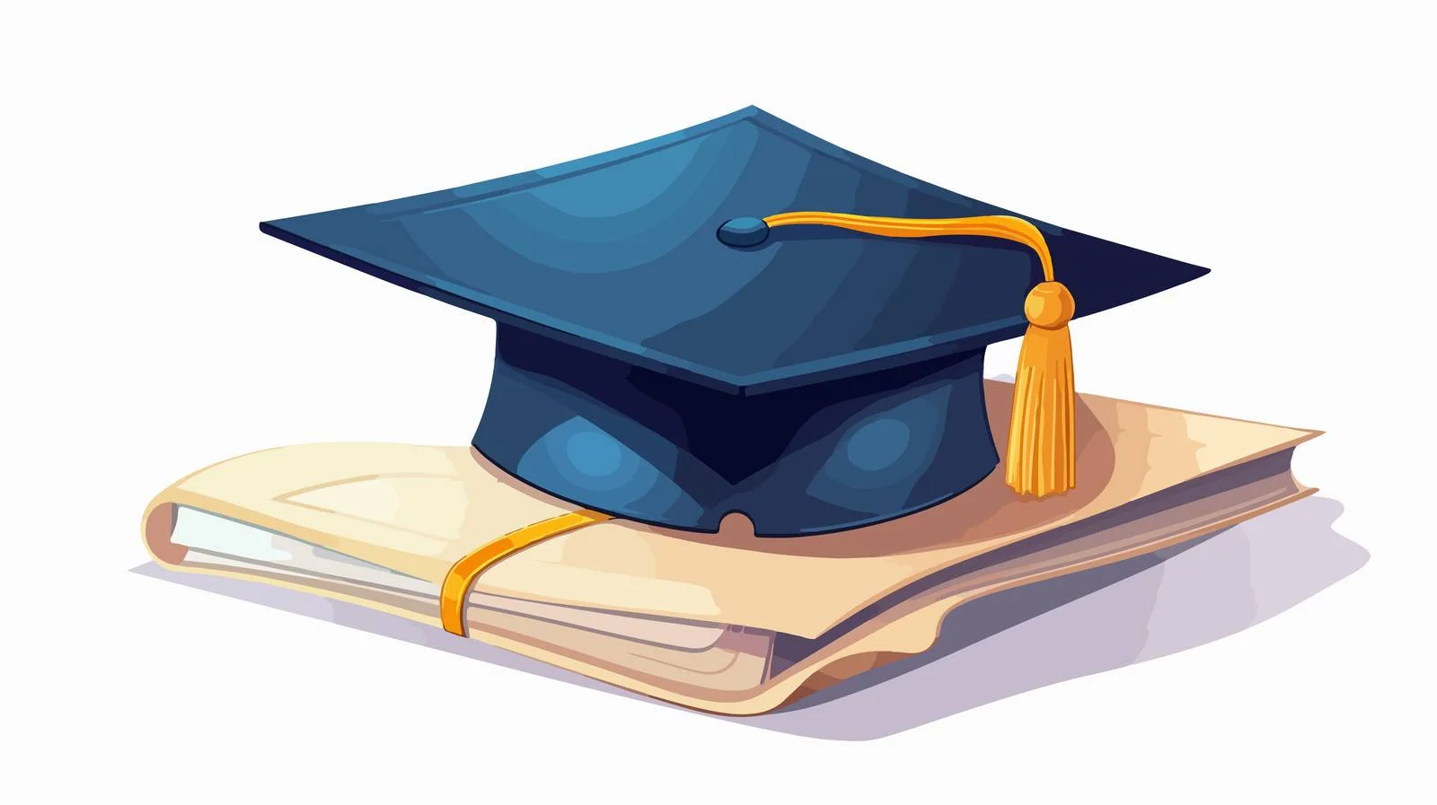 Gradient Shaded Cartoon Graduation Diploma — free download from Dotvec