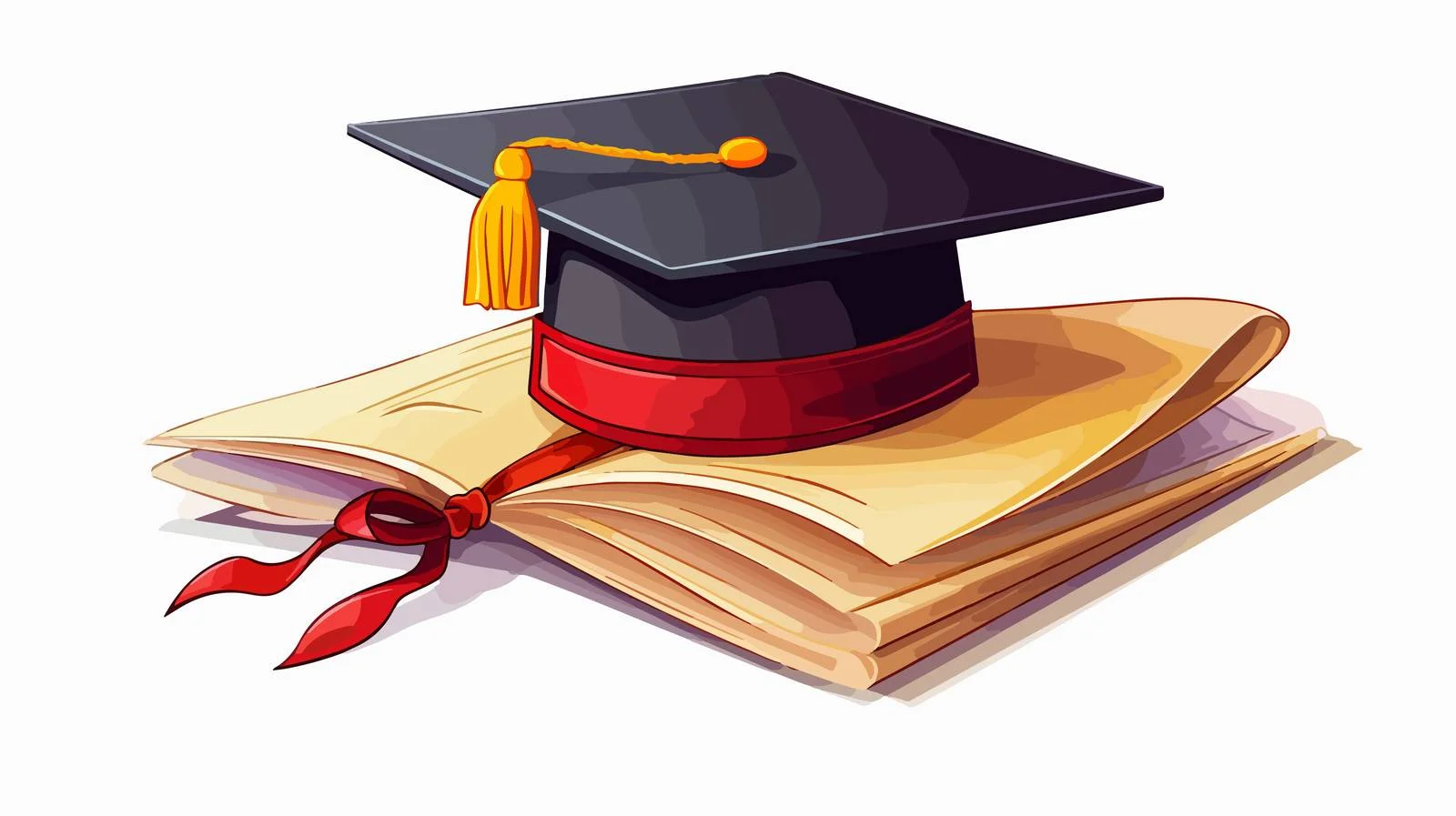 Colorful Graduation Diploma Cartoon Illustration — free download from Dotvec