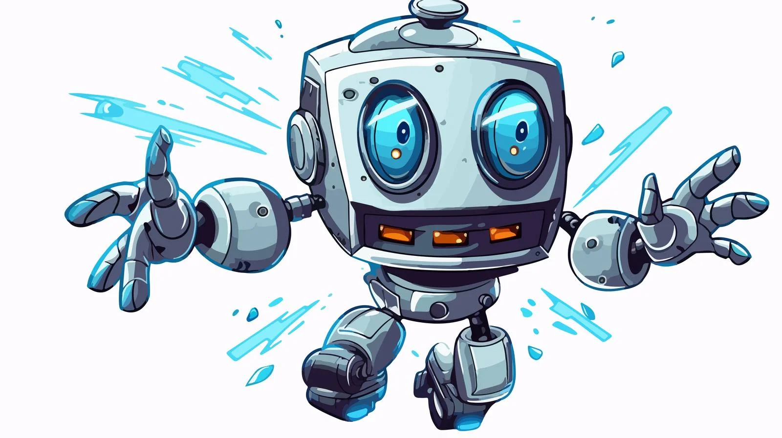 Robot Malfunction Cartoon Illustration — free download from Dotvec