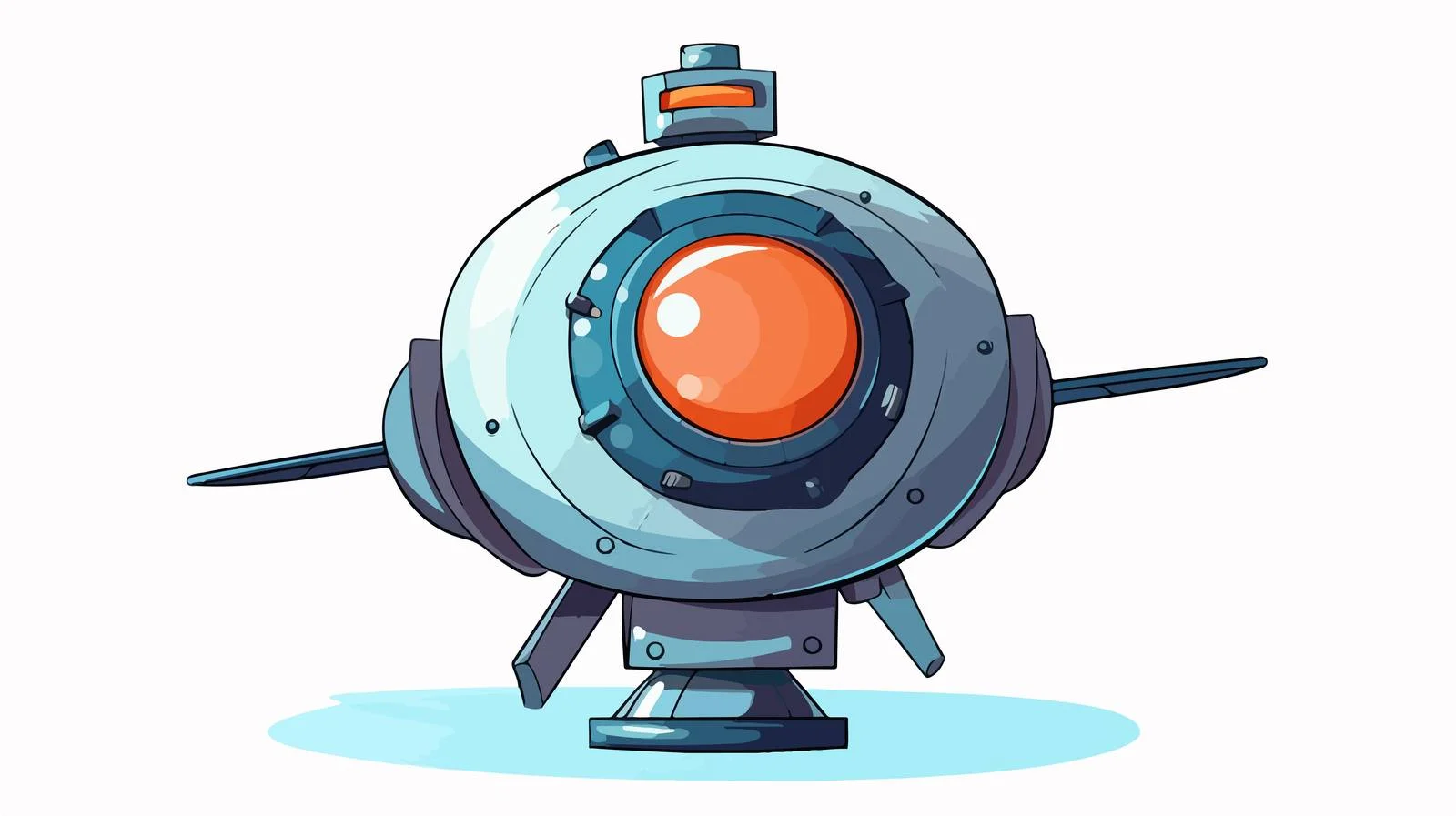 Satellite Cartoon Illustration — free download from Dotvec