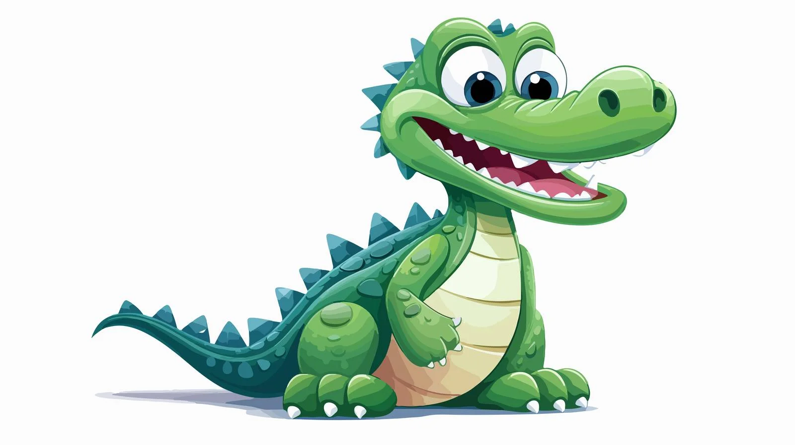 Quirky Cartoon Crocodile Illustration — free download from Dotvec