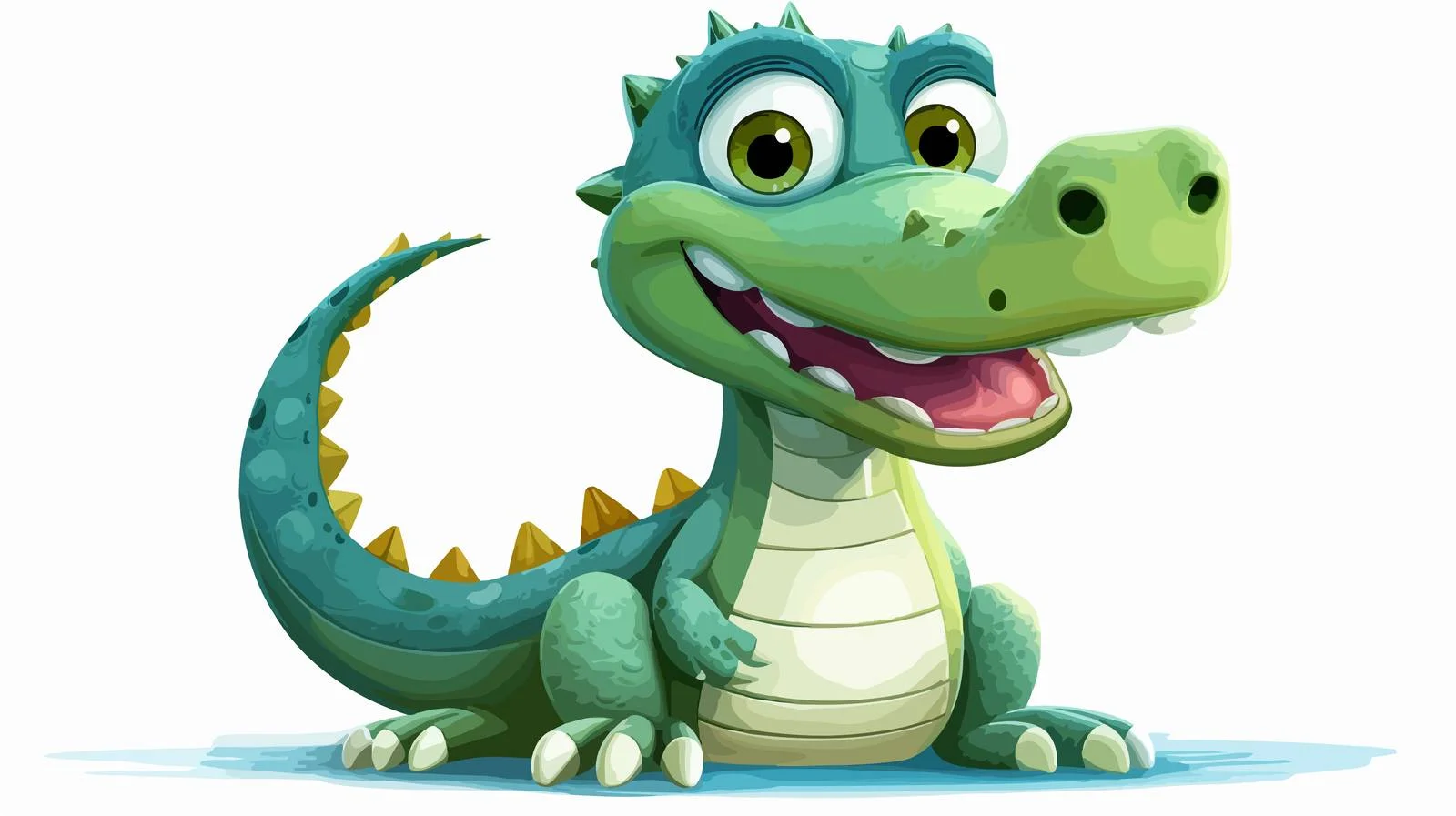 Quirky Cartoon Crocodile Illustration — free download from Dotvec