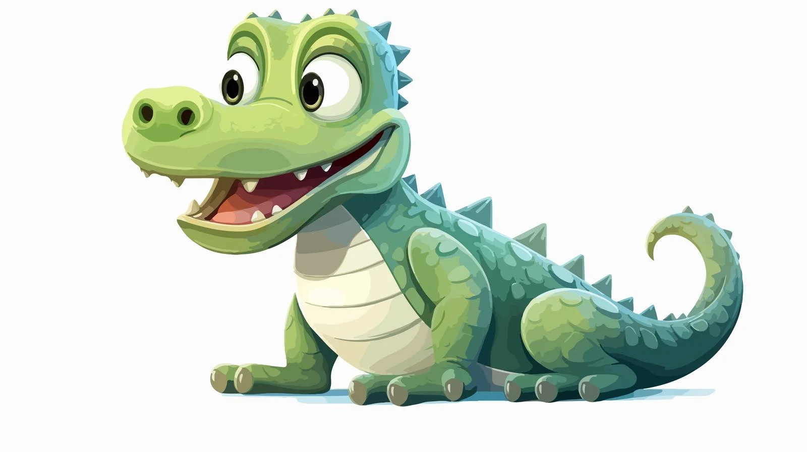 Quirky Cartoon Crocodile Illustration — free download from Dotvec