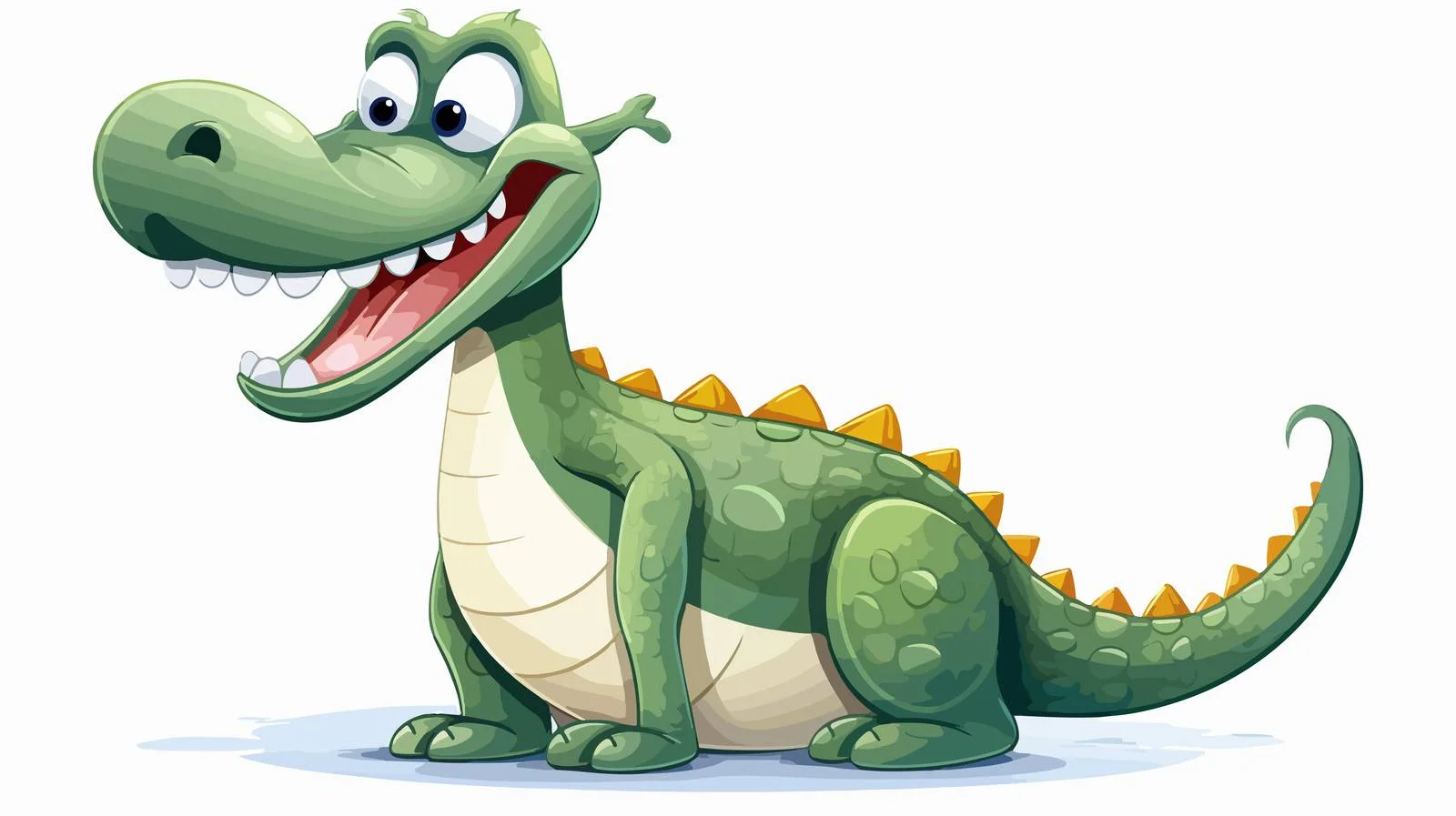 Quirky Cartoon Crocodile Illustration — free download from Dotvec