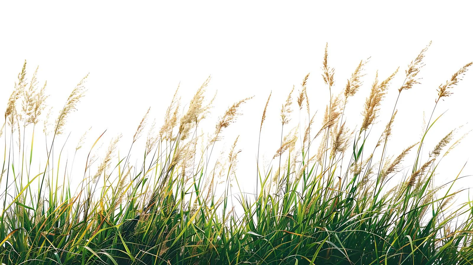 Serene Gram Grassland White Background Scene — free download from Dotvec