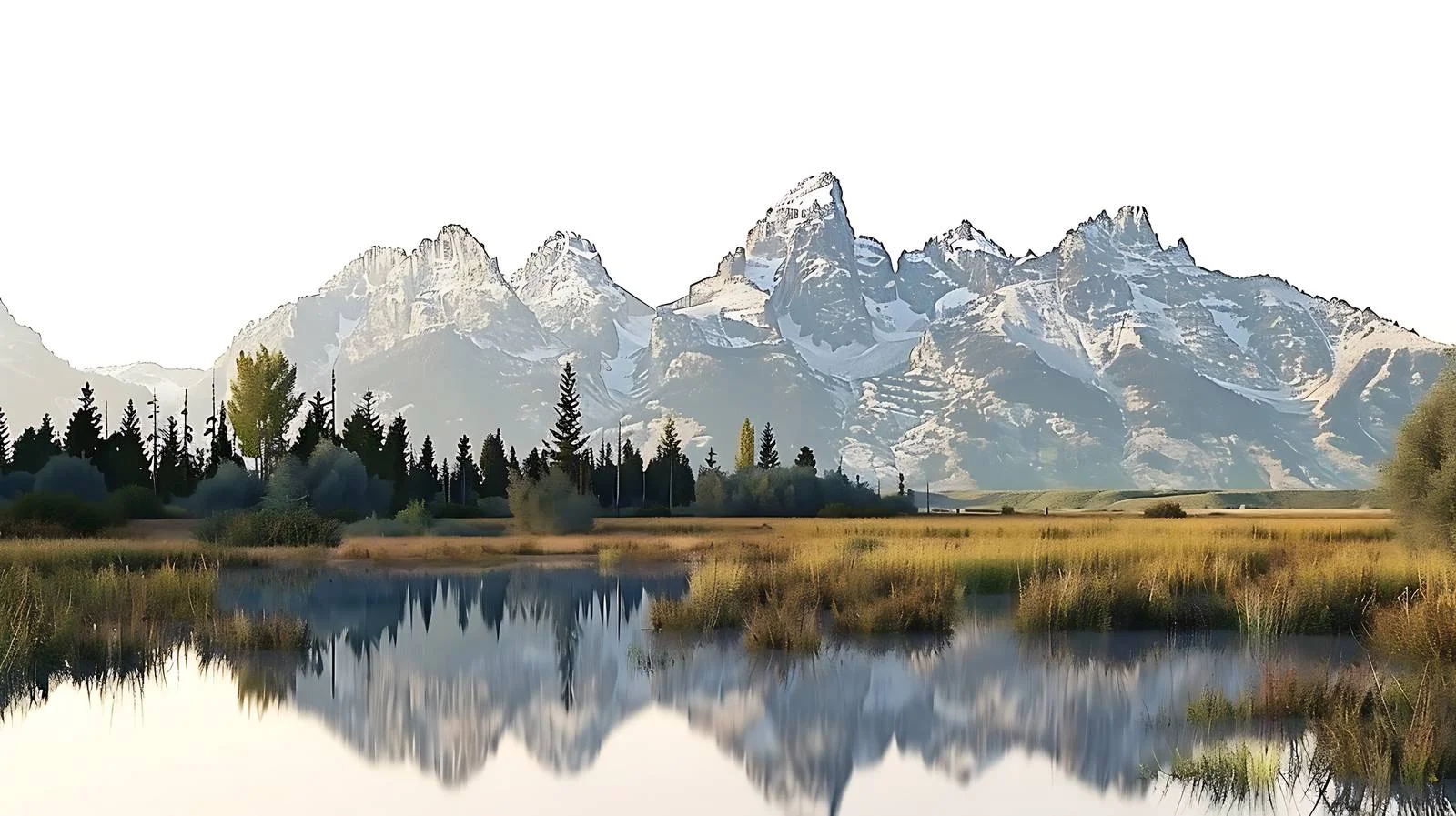Serene Morning Light on Grand Teton Mountains — free download from Dotvec