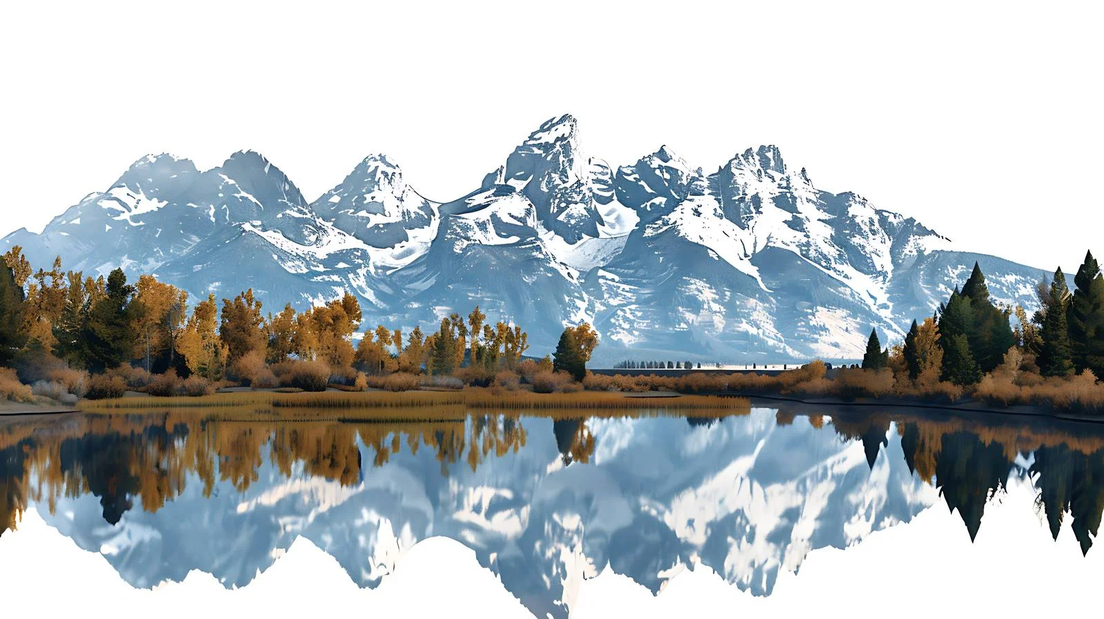 Serene Grand Teton Mountains Morning Reflection — free download from Dotvec