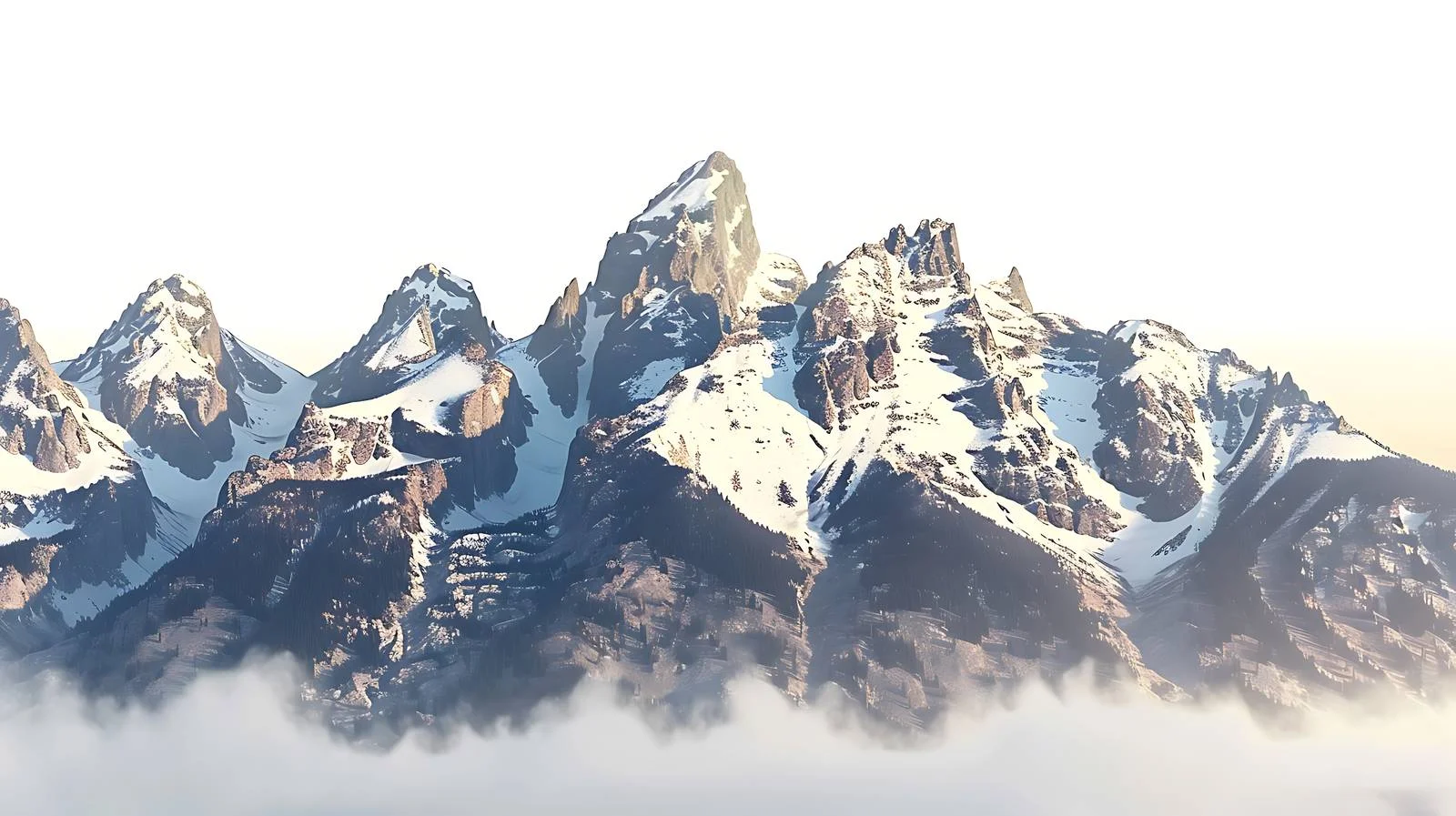 Morning Light on Grand Teton Mountains — free download from Dotvec