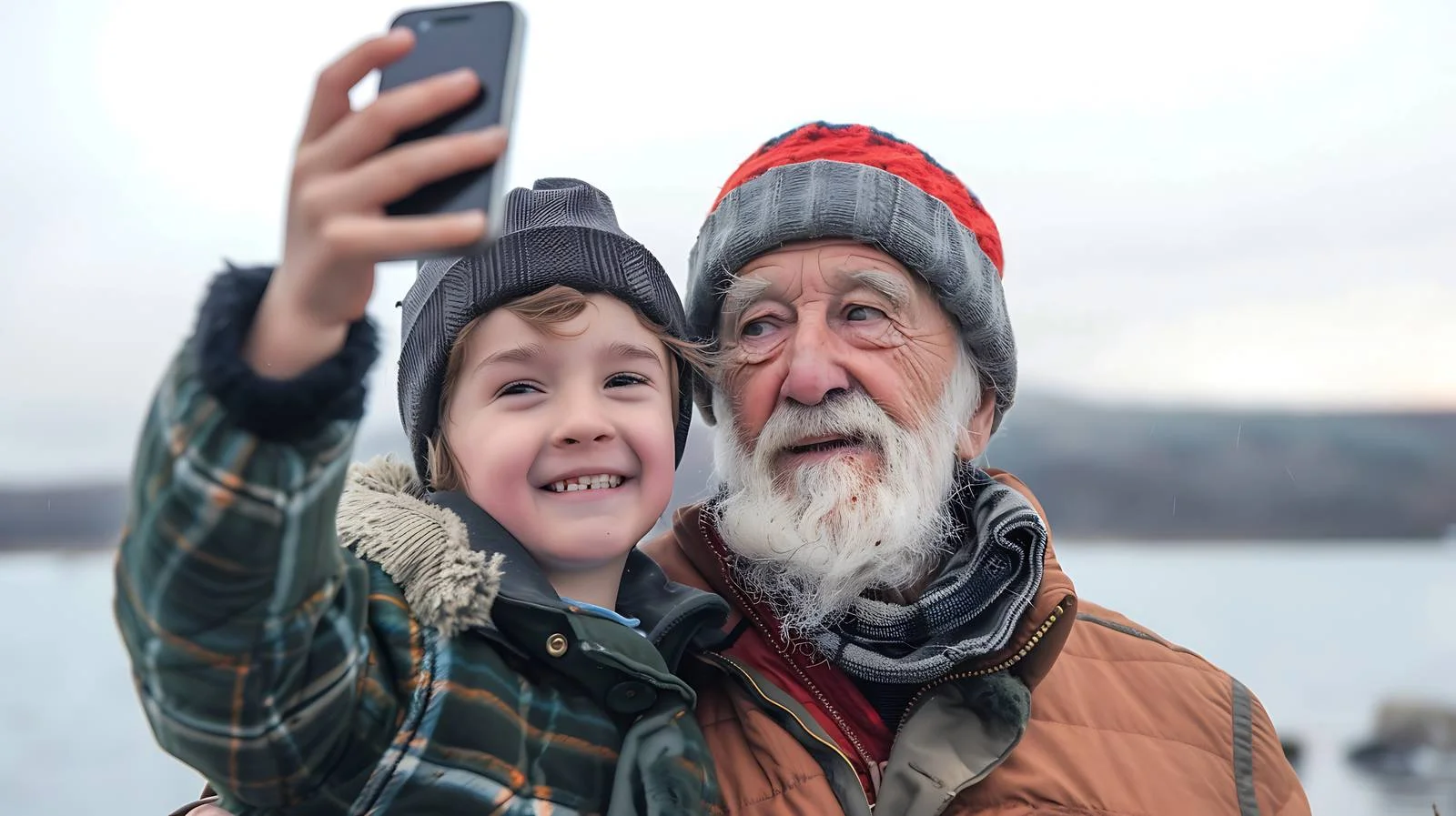Intergenerational Selfie Moment — free download from Dotvec