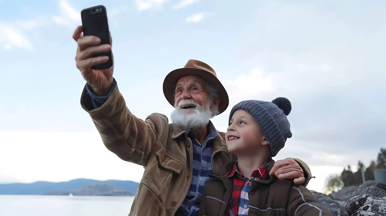 Intergenerational Selfie Moment — free download from Dotvec