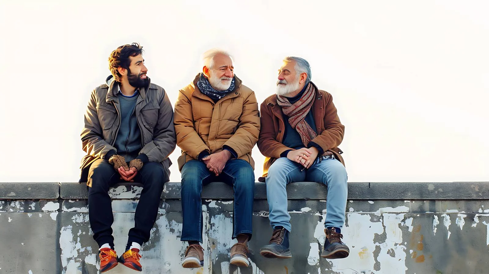 Three Generations Bonding on Wall — free download from Dotvec