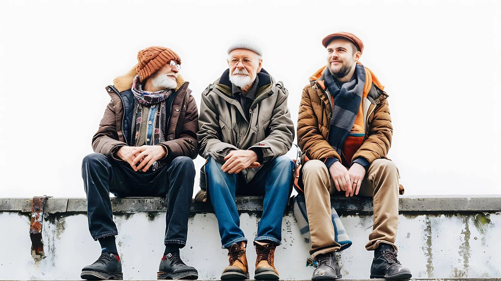 Three Generations Sitting on Wall — free download from Dotvec