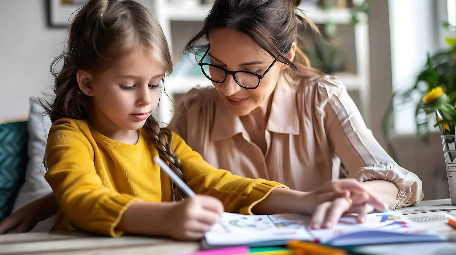 Inter generational painting bonding moment — free download from Dotvec