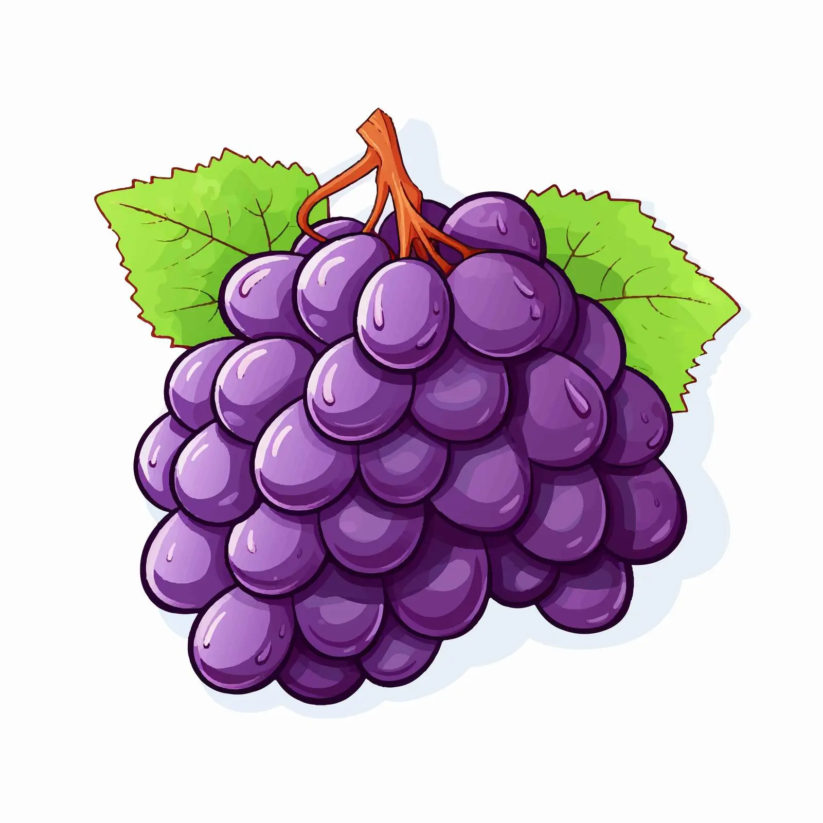 Grape Line Vector Illustration on White Background — free download from Dotvec