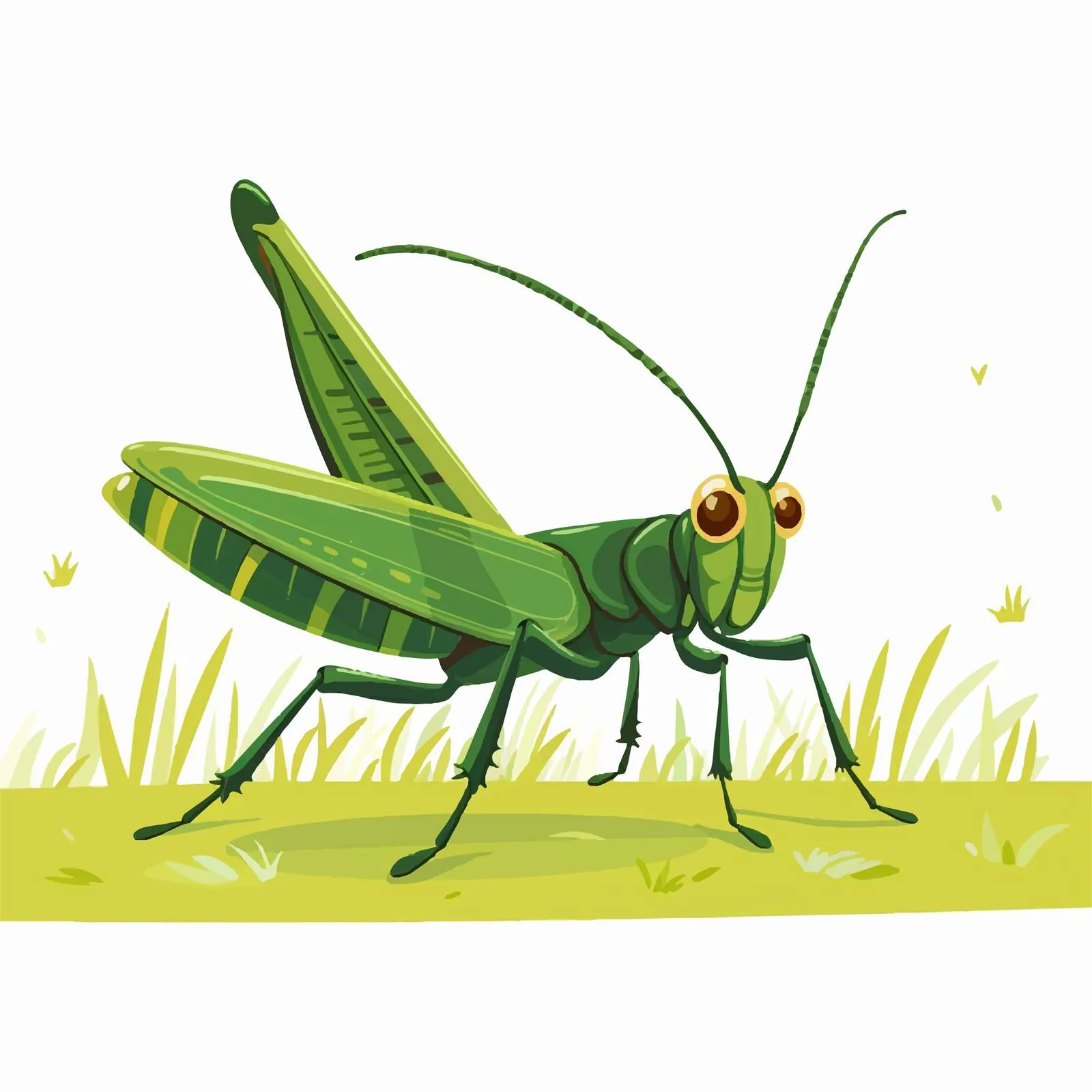 Cute Grasshopper Insect Vector Design — free download from Dotvec