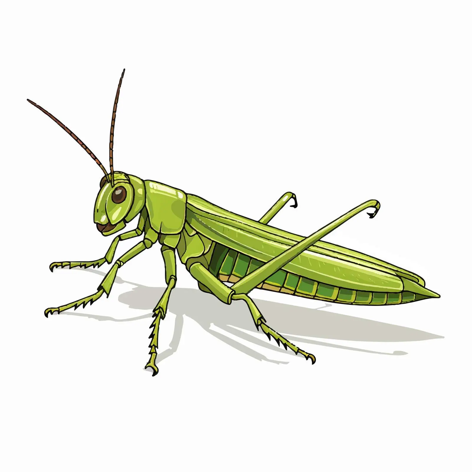 Grasshopper Outline Illustration on White Background — free download from Dotvec