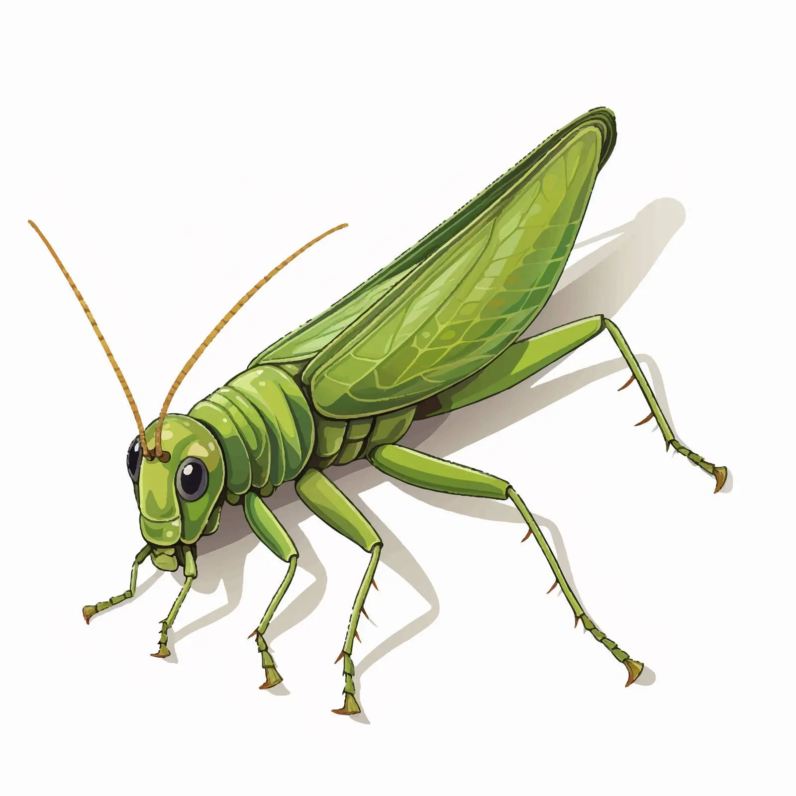Outline Illustration of Grasshopper on White Background — free download from Dotvec