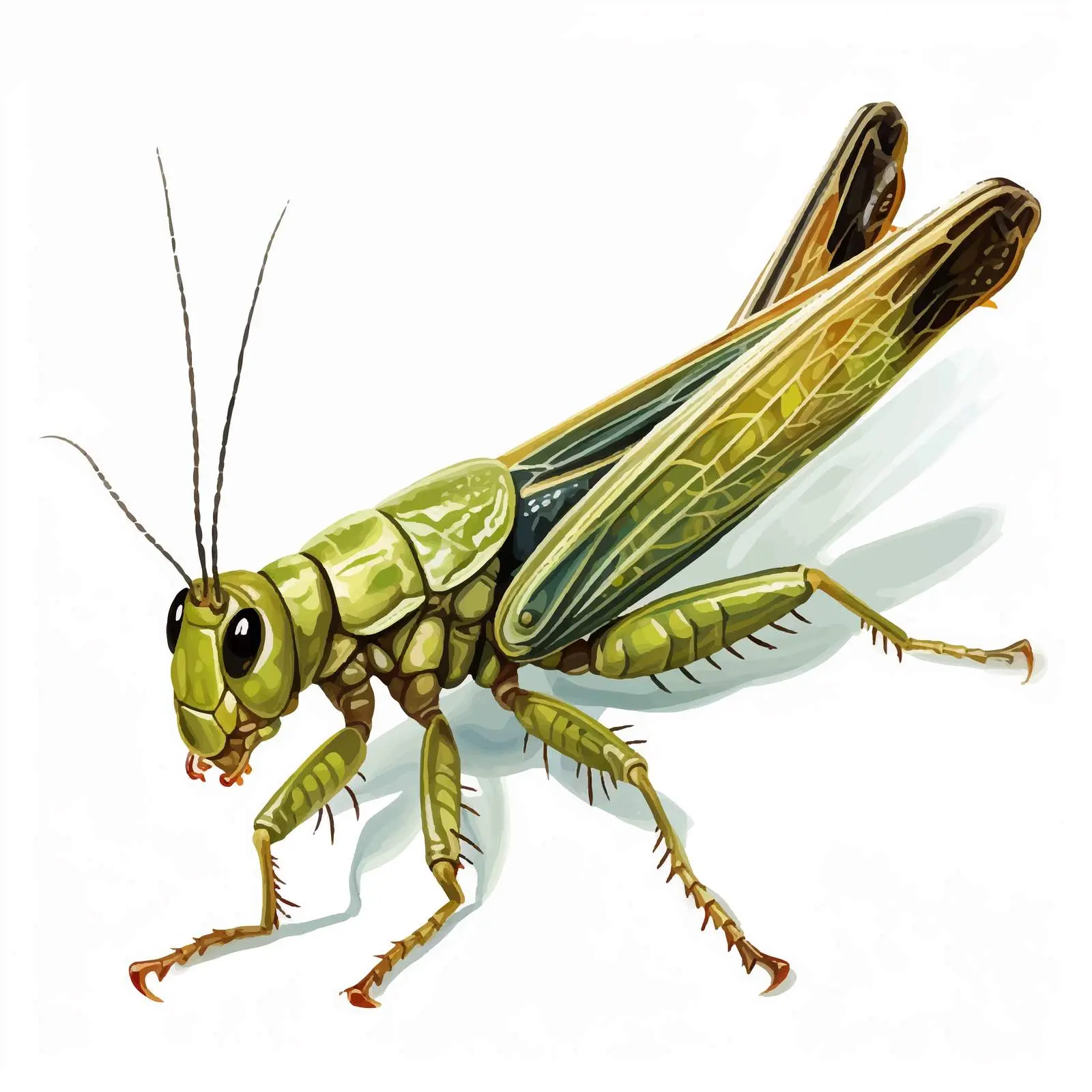 Isolated Grasshopper Vector Illustration on White Background — free download from Dotvec