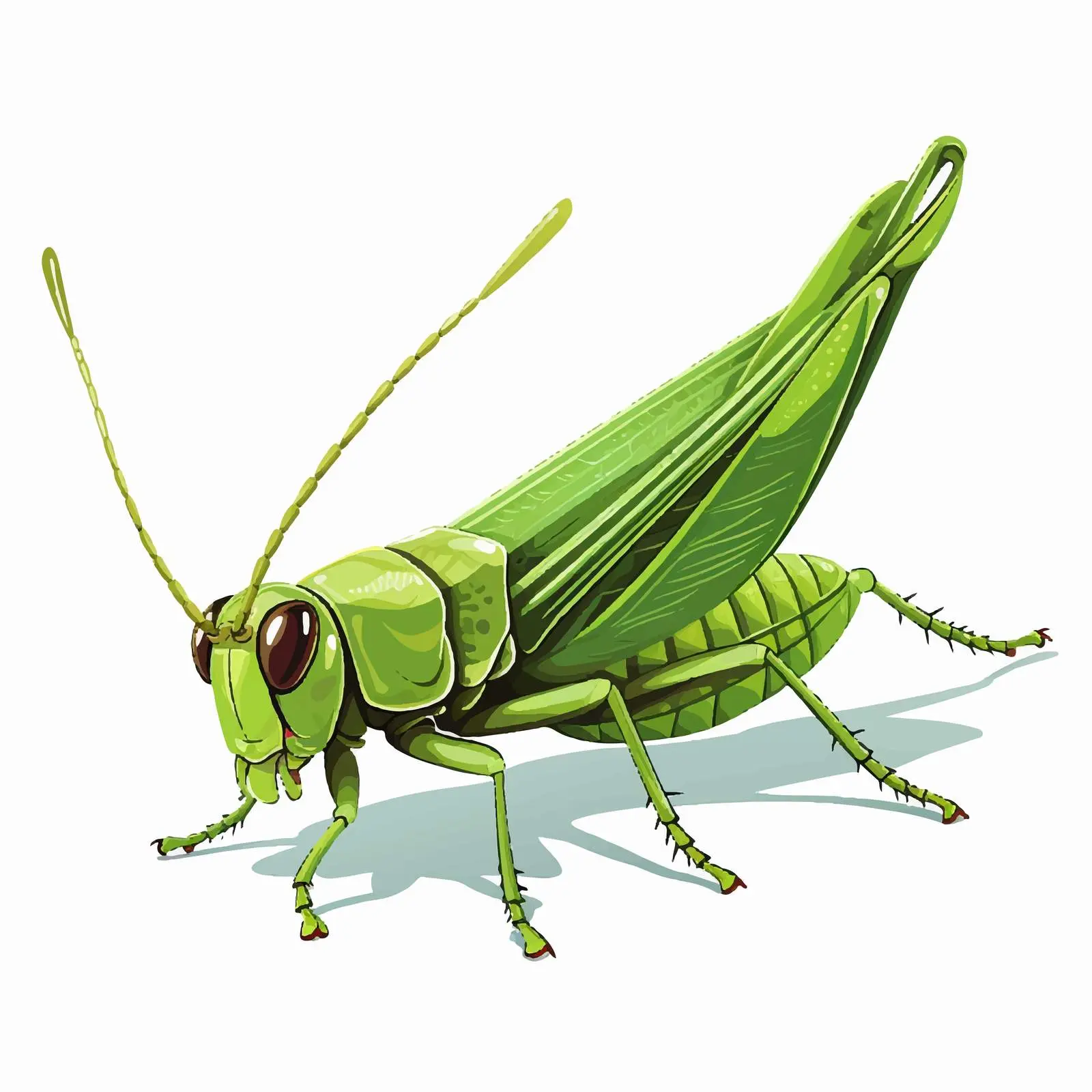 Isolated Grasshopper Vector Illustration on White Background – free grasshopper image from Dotvec