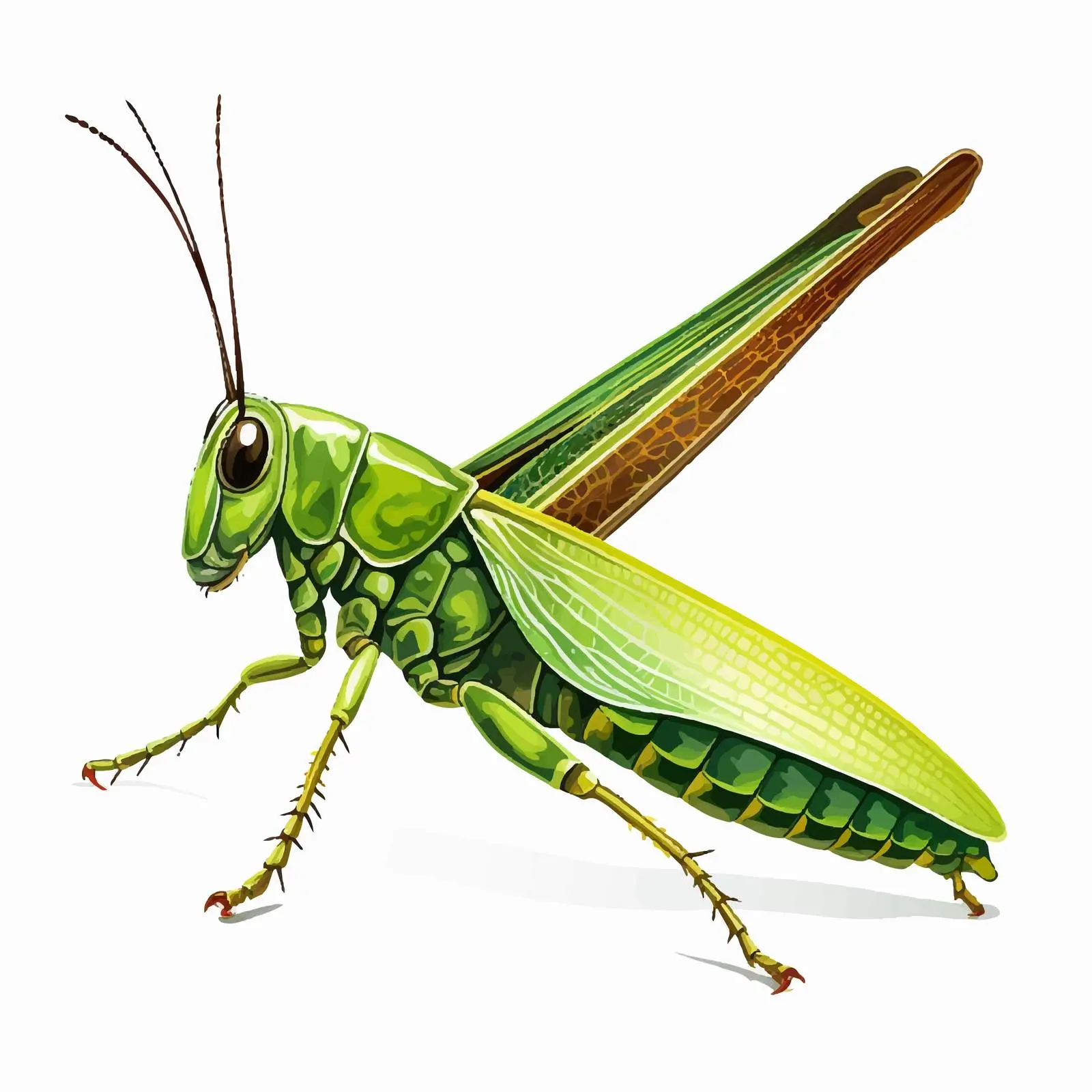 Grasshopper Vector Illustration on White Background – free grasshopper image from Dotvec