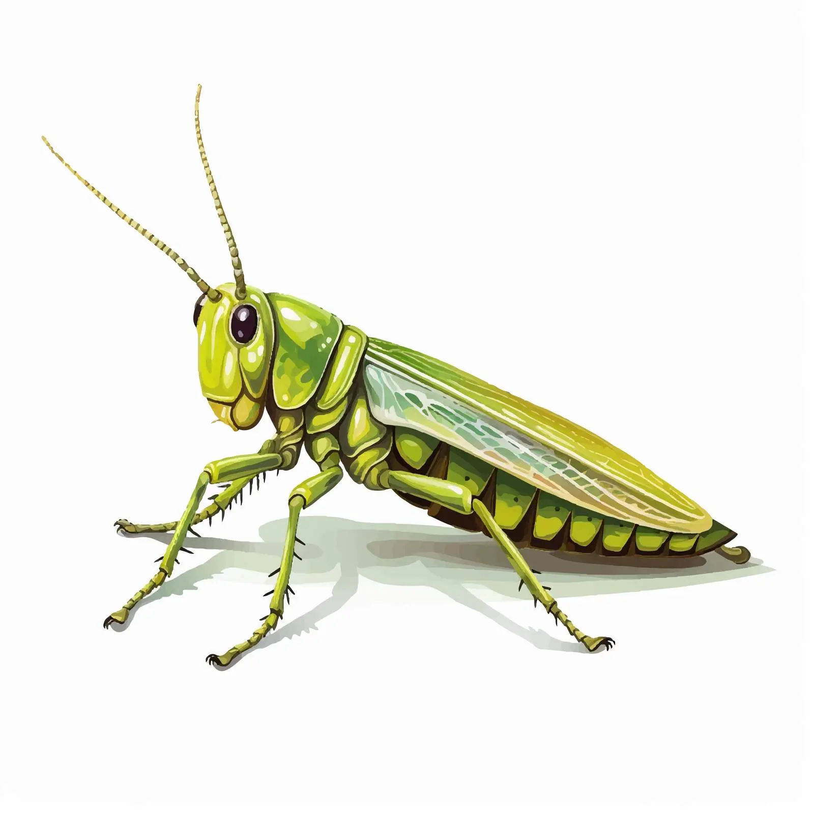 Isolated Grasshopper Vector Illustration on White Background — free download from Dotvec