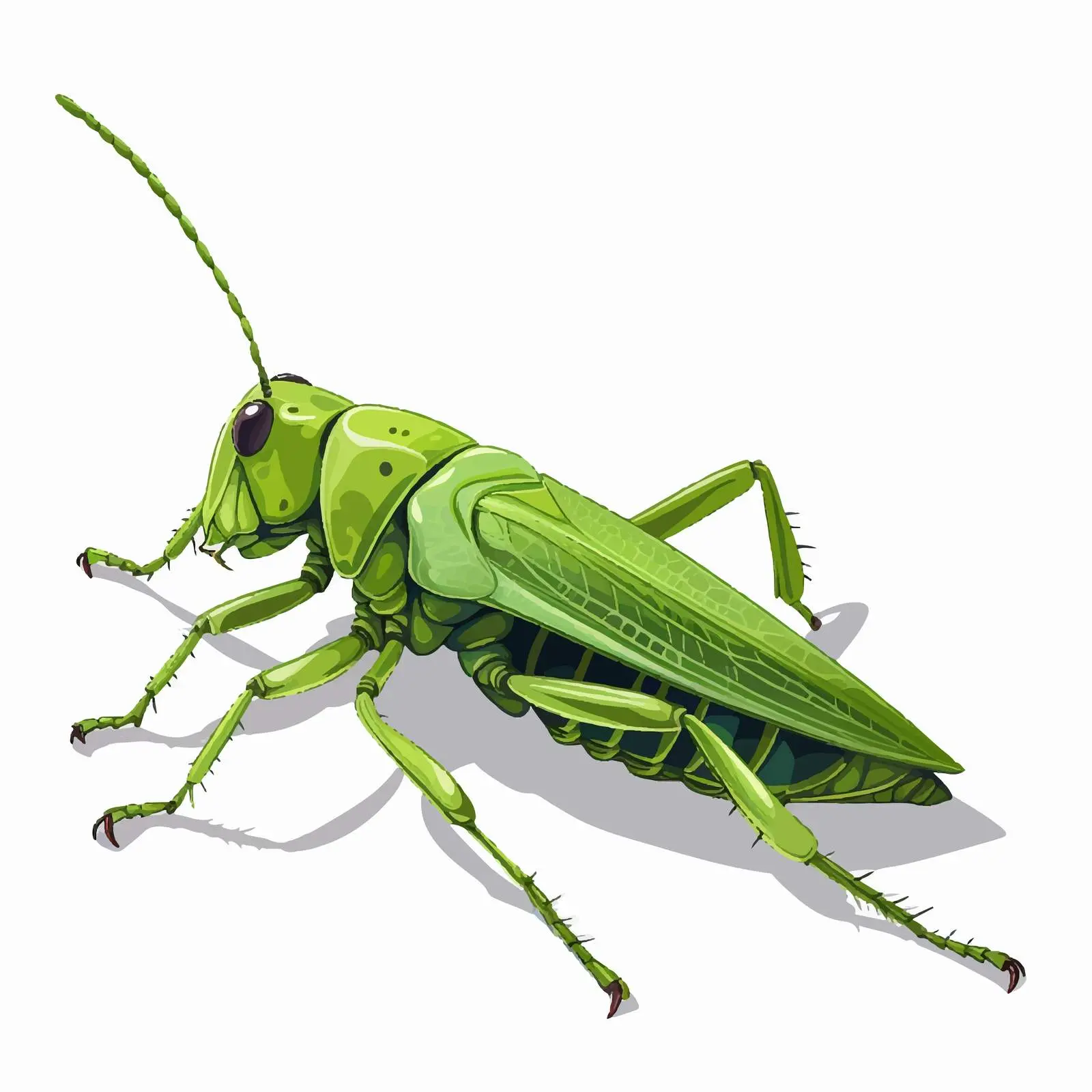 Grasshopper Vector Illustration on White Background – free grasshopper image from Dotvec