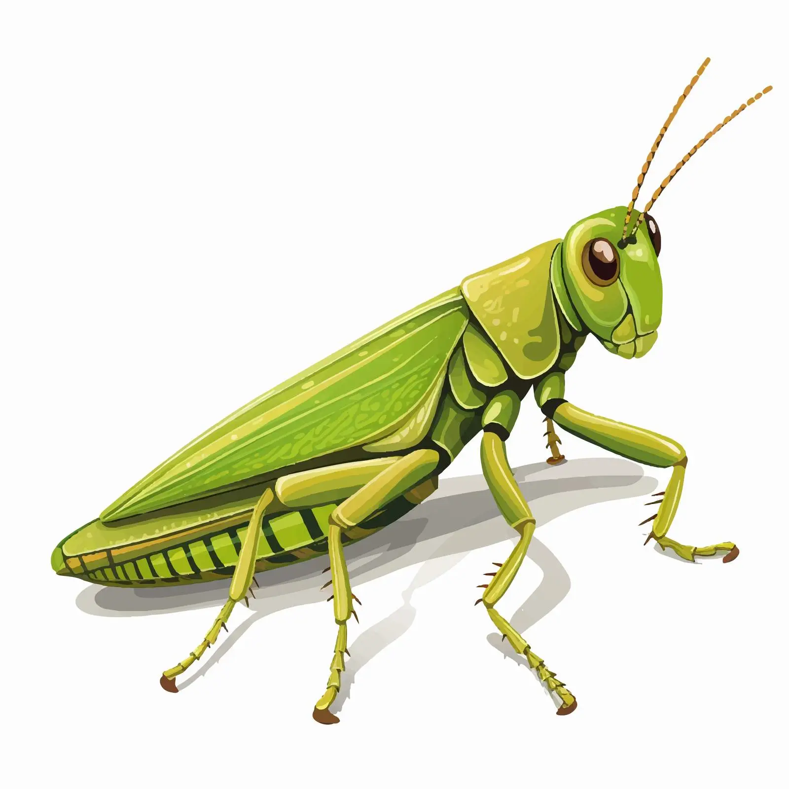 Grasshopper Vector Illustration on White Background – free grasshopper image from Dotvec