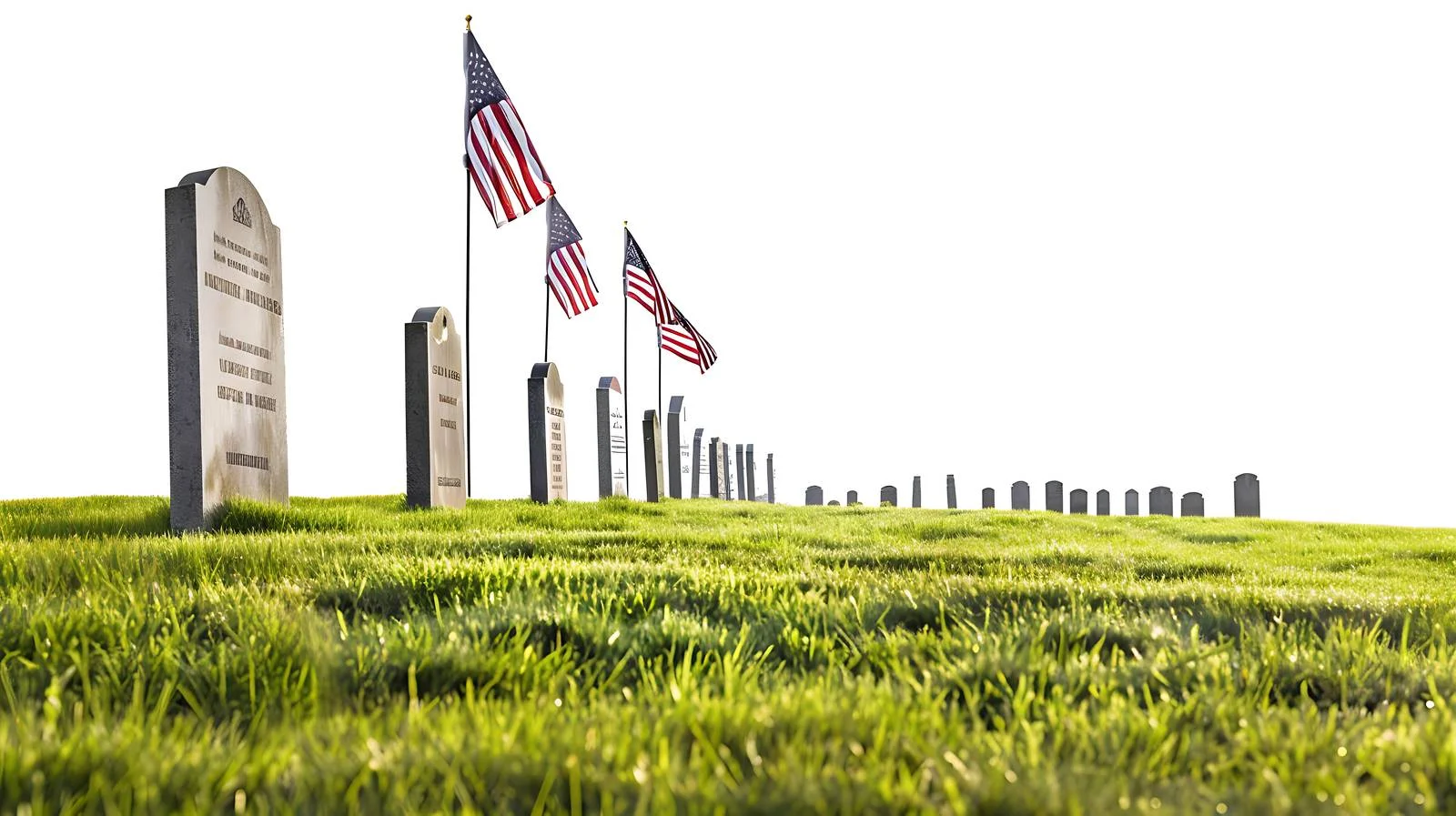 Patriotic Flags Adorn Arlington Cemetery Headstones — free download from Dotvec