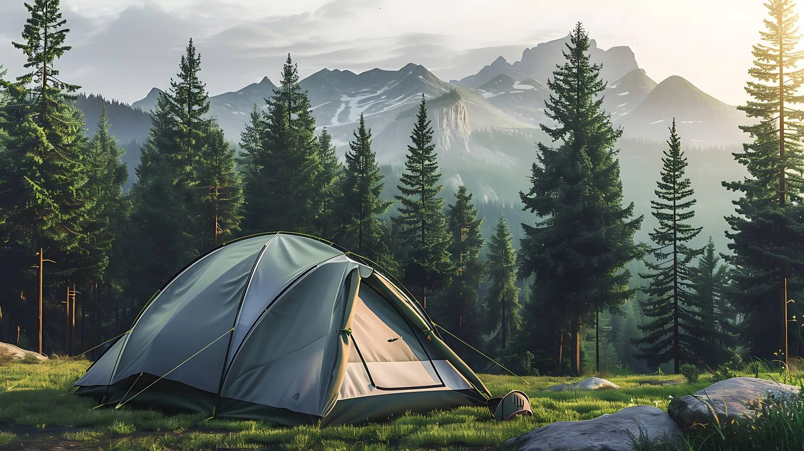 Forest Camping Tent View — free download from Dotvec