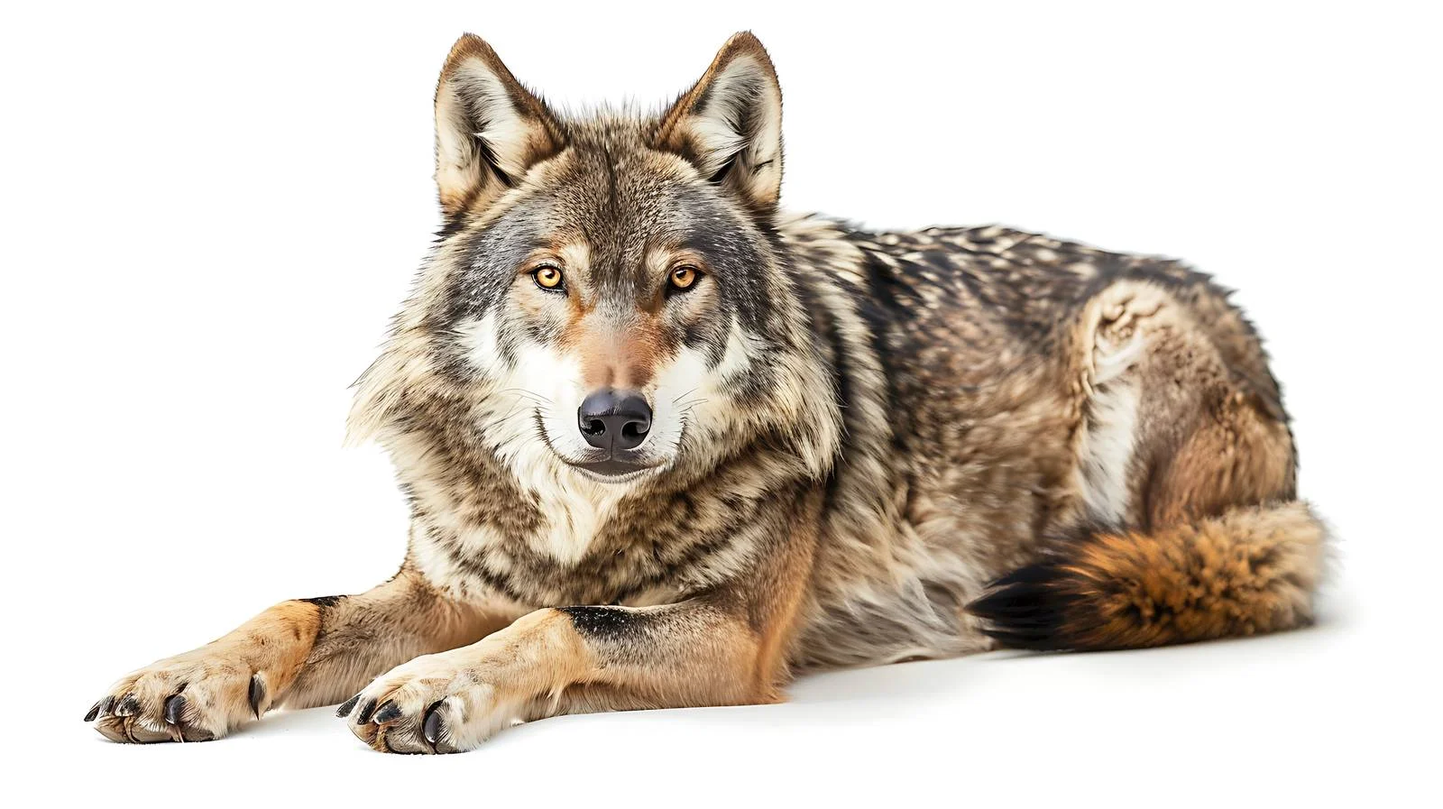 Majestic Gray Wolf on White Background — free download from Dotvec