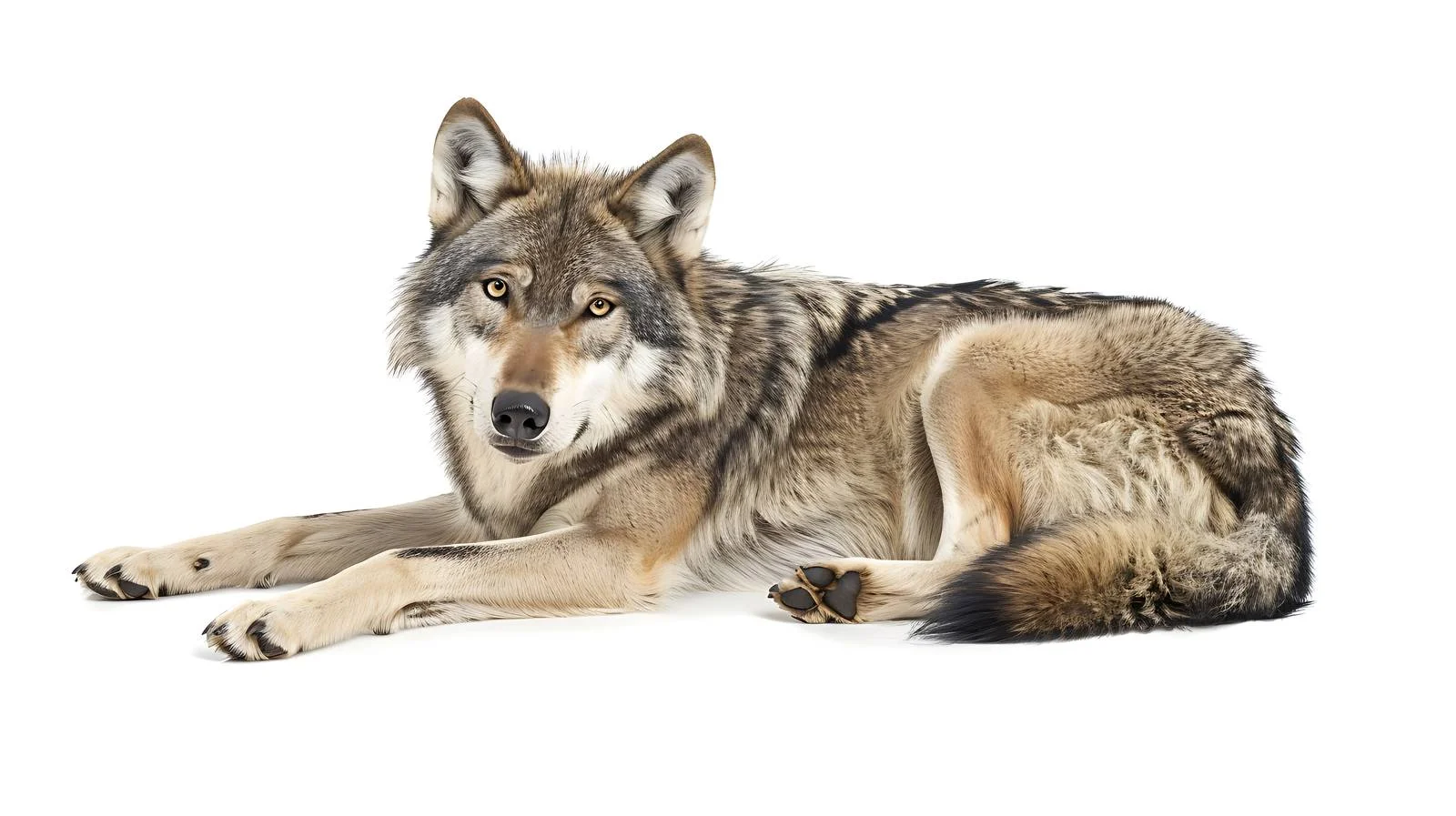 Majestic Gray Wolf on White Background — free download from Dotvec