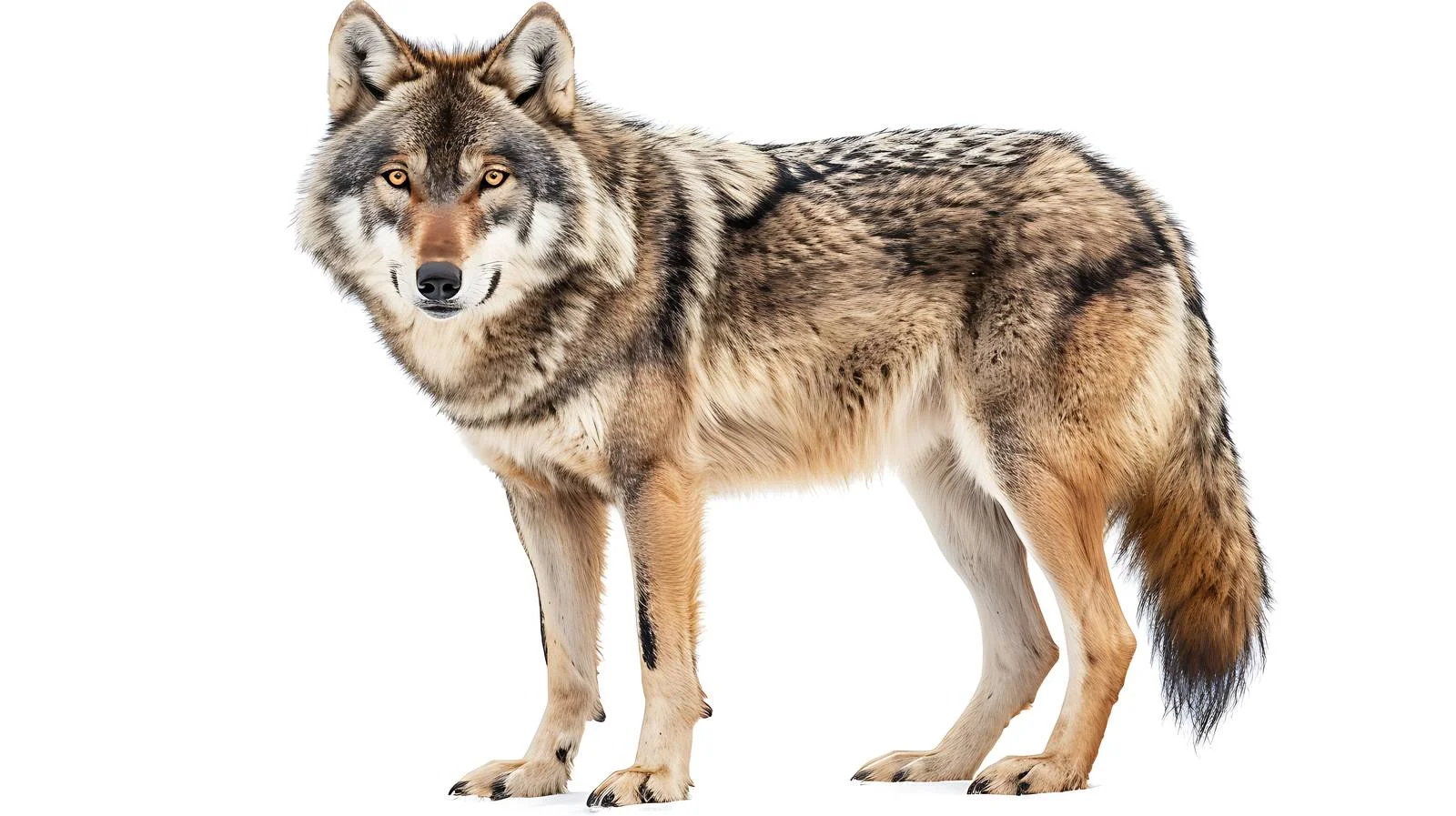 Majestic Gray Wolf on White Background — free download from Dotvec