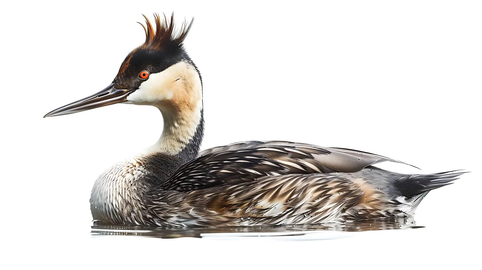 Graceful Great Crested Grebe in Isolation — free download from Dotvec