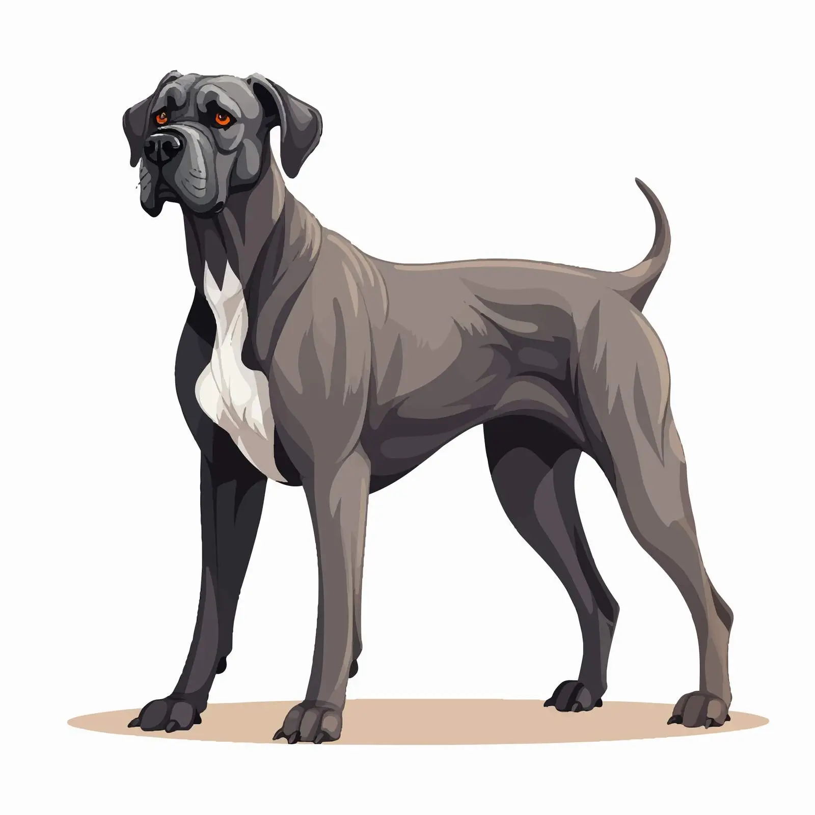 Great Dane and German Mastiff Illustration — free download from Dotvec