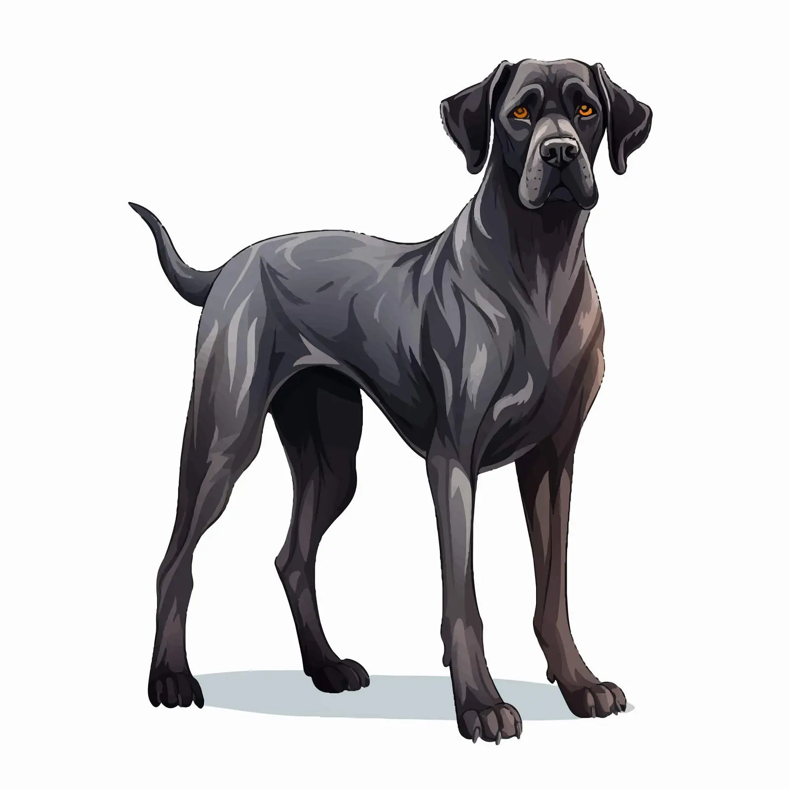 Great Dane or German Mastiff Illustration – free large dog image from Dotvec
