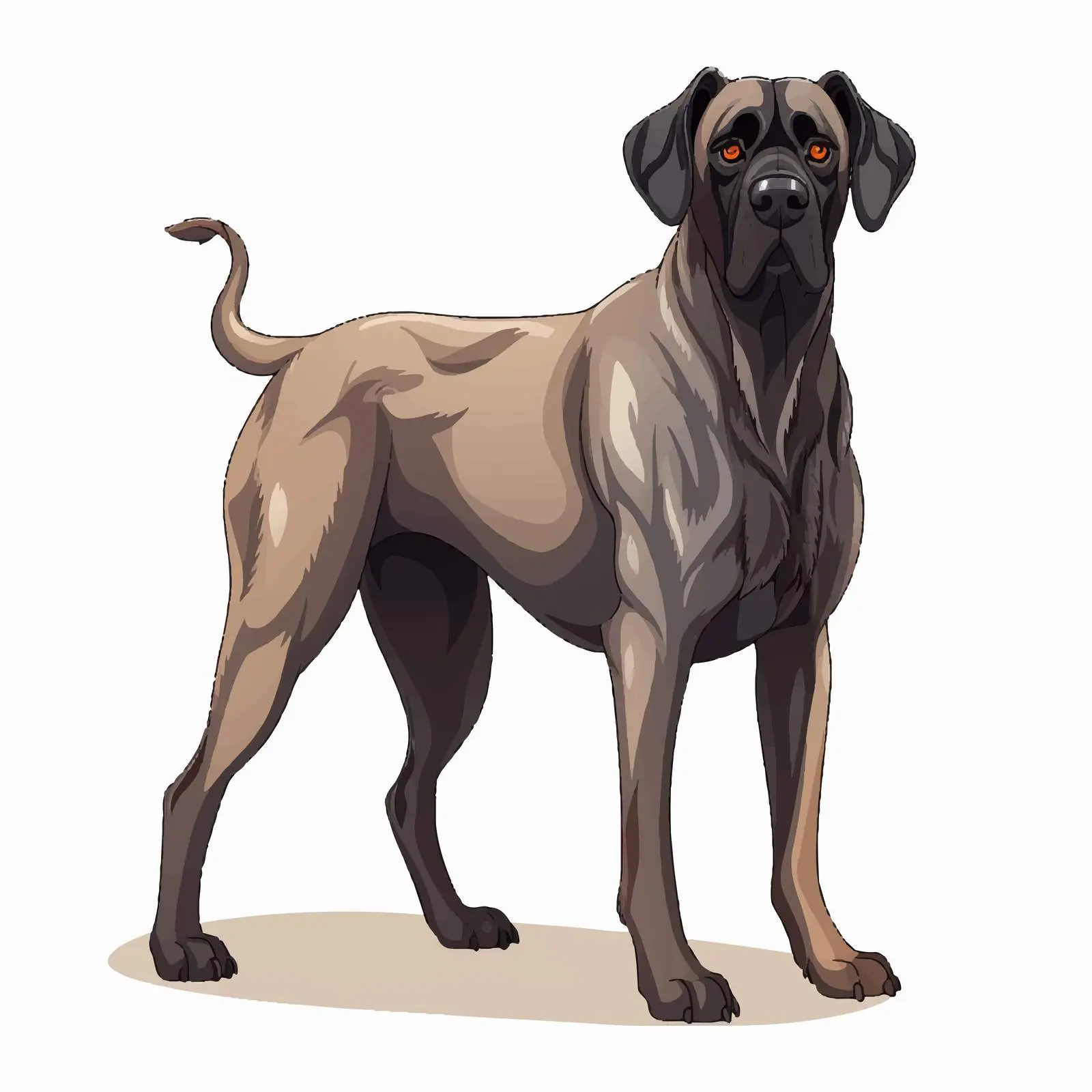 Great Dane - German Mastiff Vector Illustration — free download from Dotvec