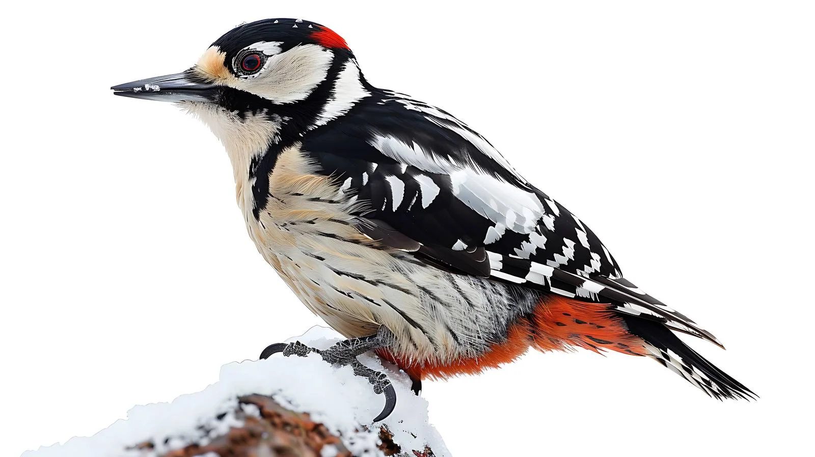 Singular Great Spotted Woodpecker Isolation — free download from Dotvec