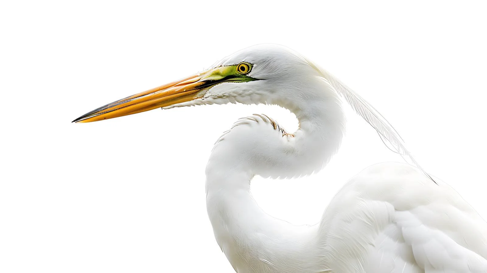 Elegant Great White Egret Close-Up Shot — free download from Dotvec