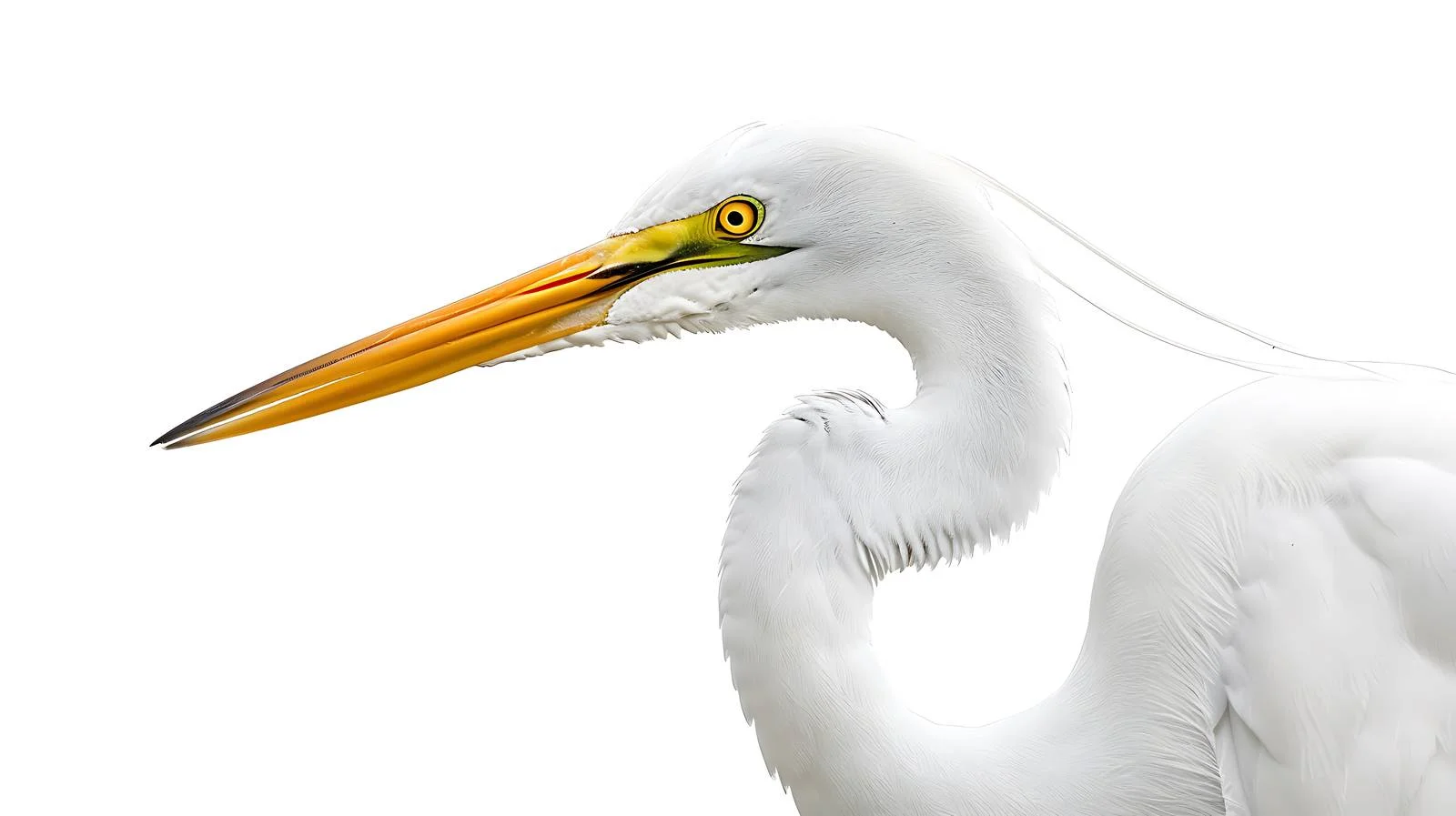 Majestic Great White Egret Close-Up Wildlife — free download from Dotvec