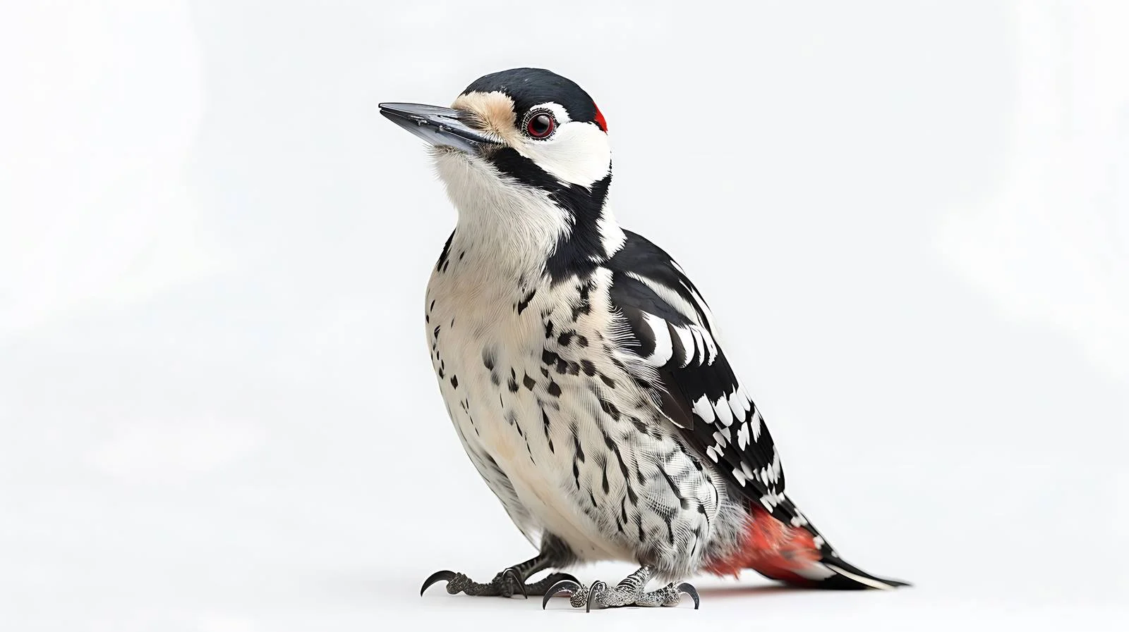 Majestic Greater Spotted Woodpecker Perched Isolated — free download from Dotvec