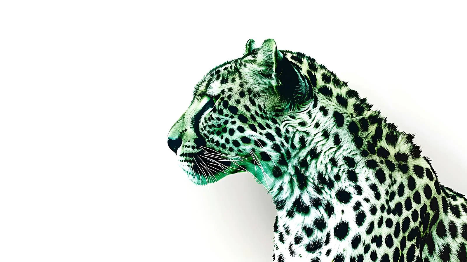 Vibrant Green Cheetah Print on White — free download from Dotvec
