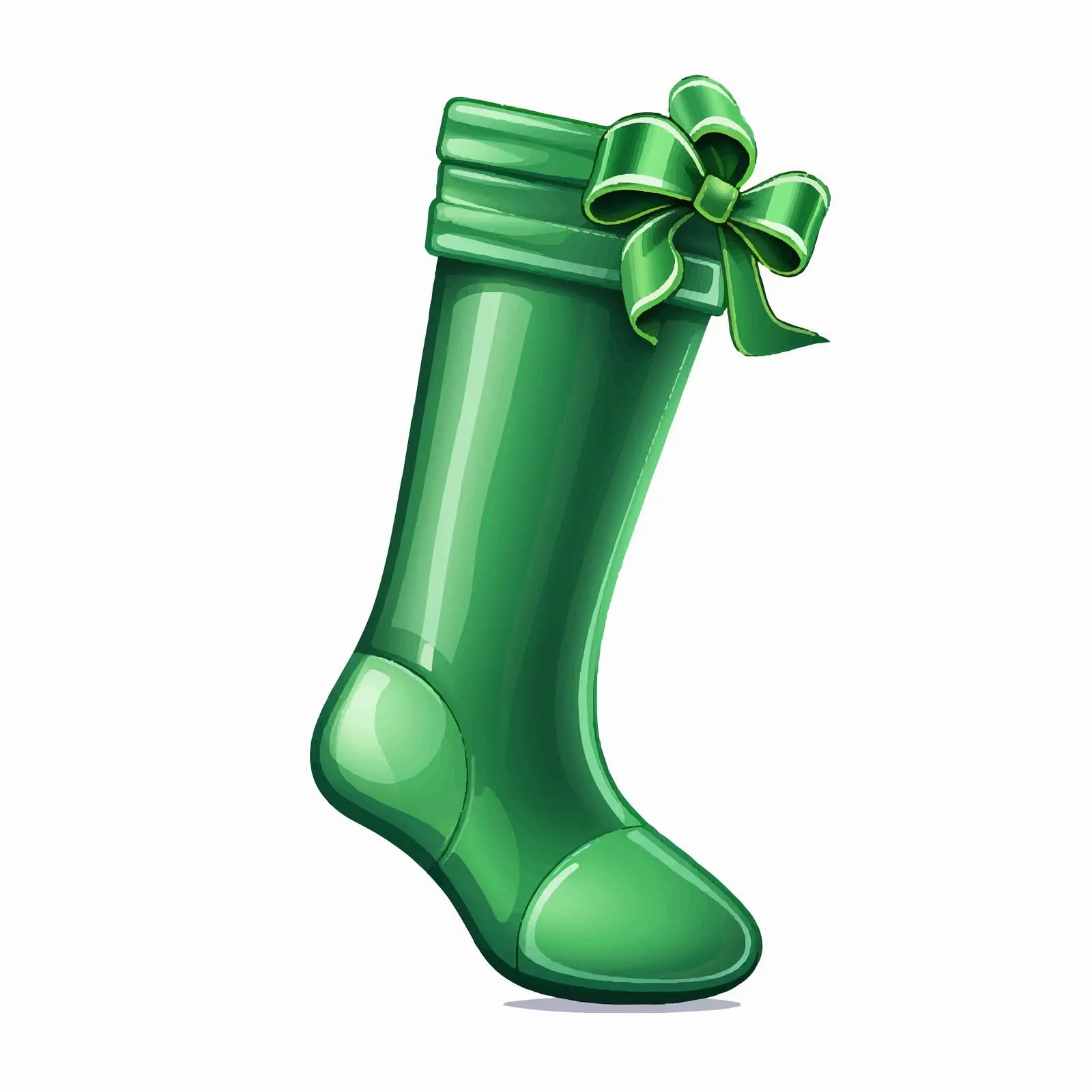 Isolated Green Christmas Stocking Vector Illustration — free download from Dotvec