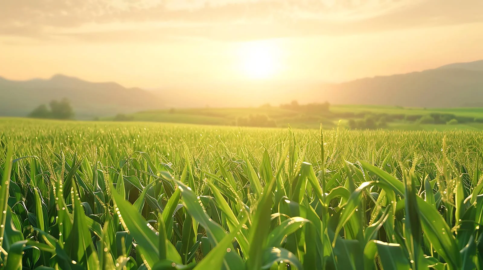 Picturesque Cornfield at Sunset — free download from Dotvec