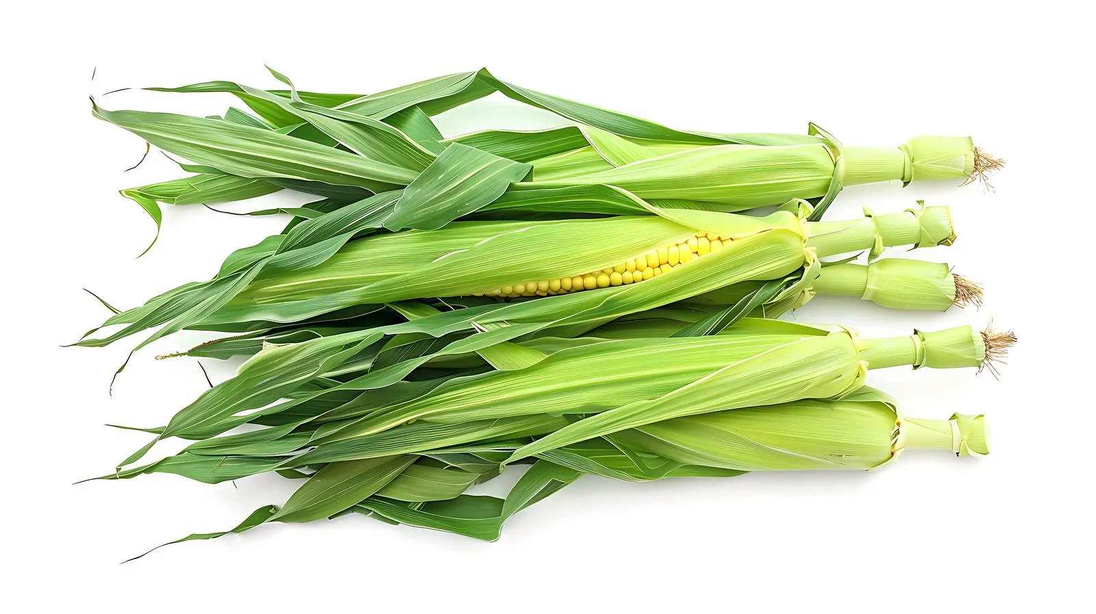 Fresh Green Corn on Stalk Field — free download from Dotvec