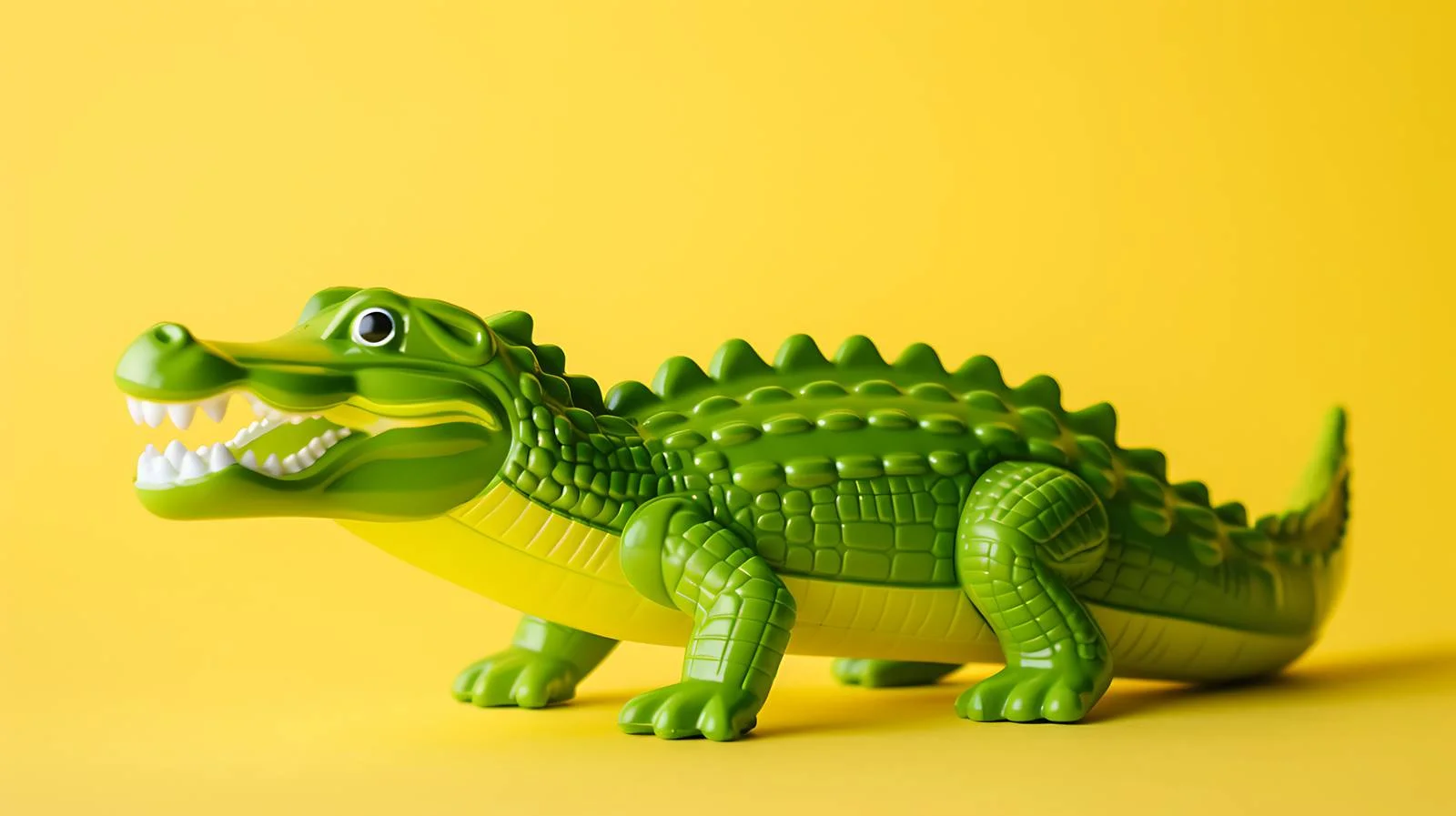 Vibrant Crocodile Toy on Yellow Background — free download from Dotvec